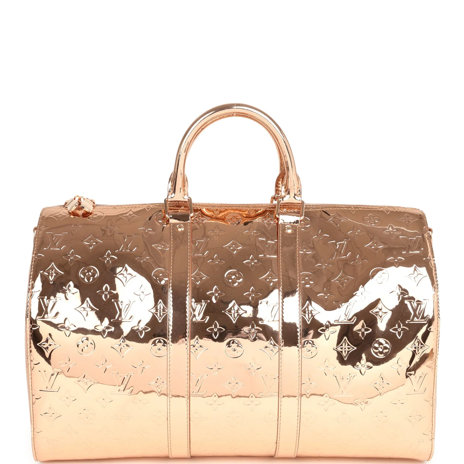 Louis Vuitton Keepall Bandouliere 45 Copper Monogram Miroir Rose Gold Hardware