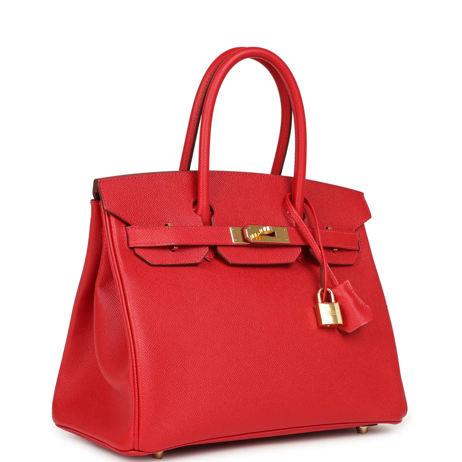 Pre-owned Hermes Birkin 30 Rouge Casaque Epsom Gold Hardware