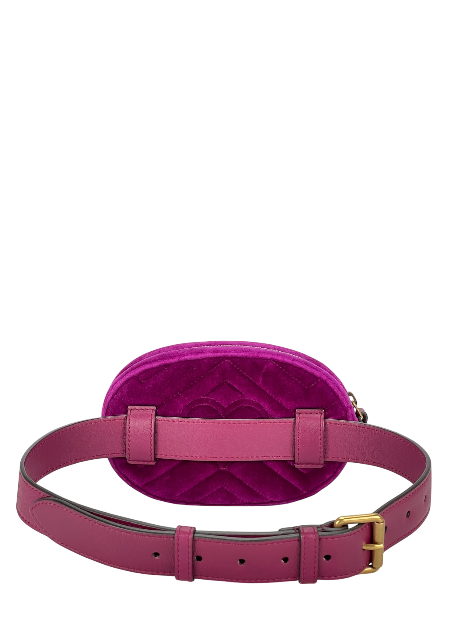 GUCCI - GG Marmont Matelasse Velvet Belt Bag Violet