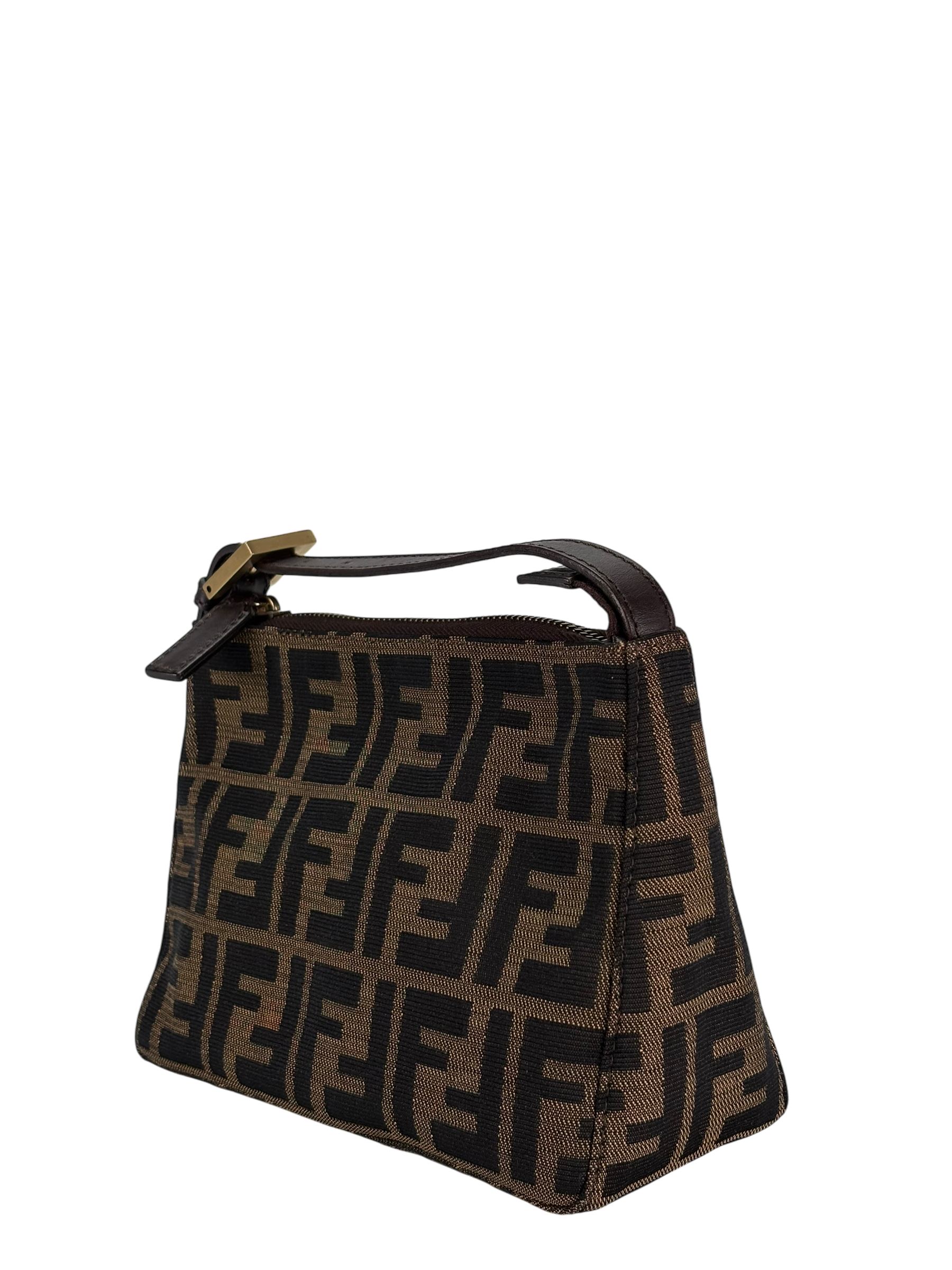 FENDI - Zucca Brown Jacquard Vanity Pouch Bag