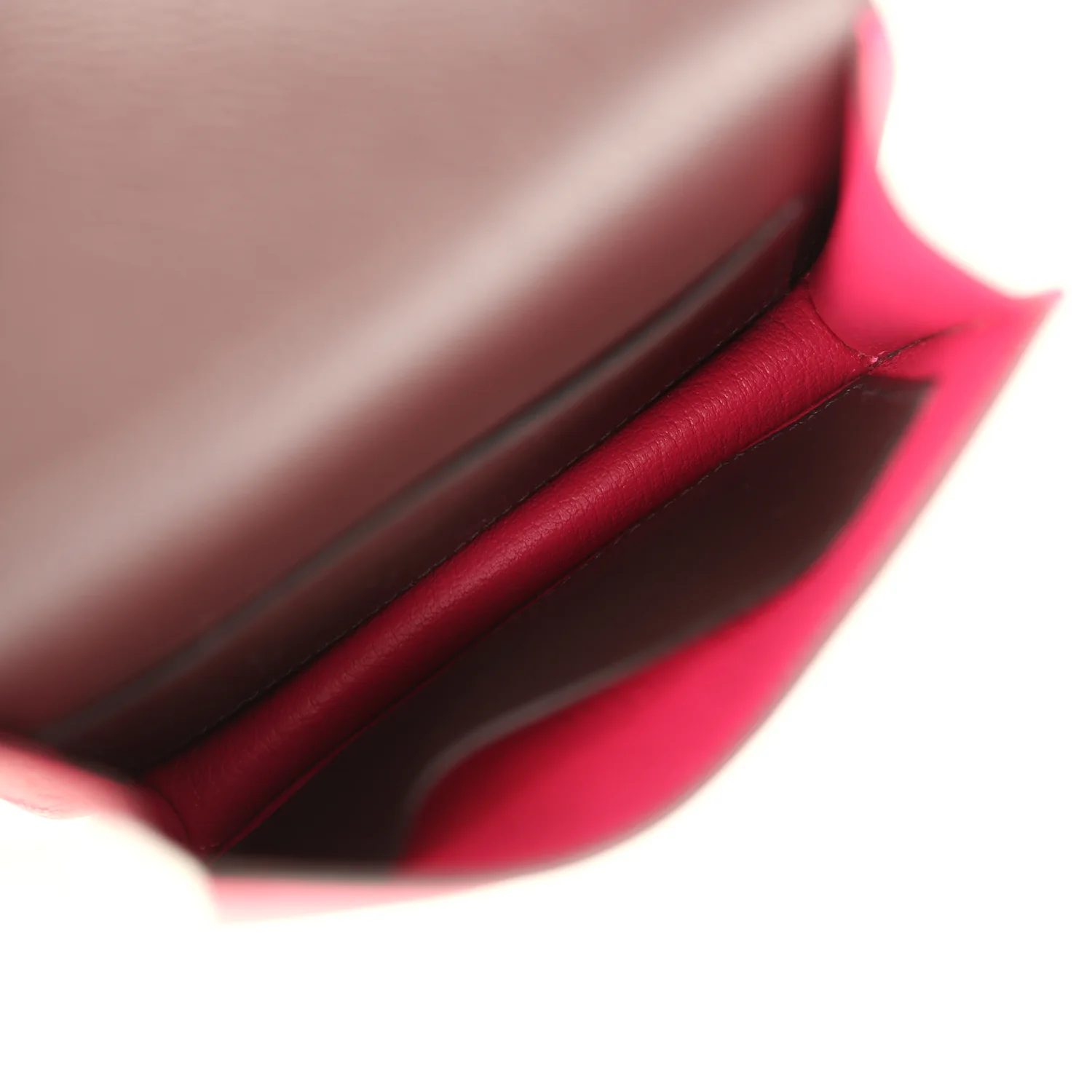 Hermes Constance Slim Wallet Framboise Verso Evercolor Palladium Hardware