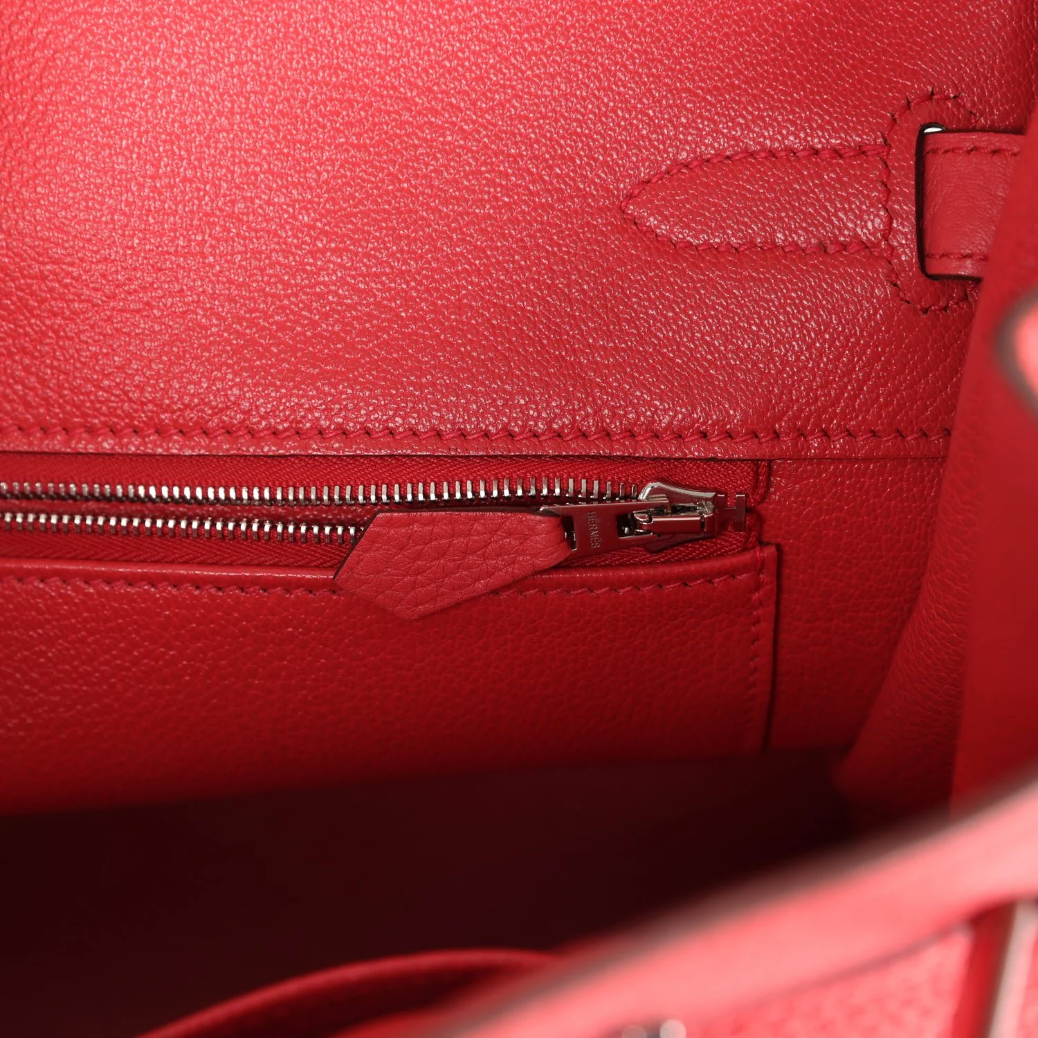 Pre-owned Hermes Birkin 30 Bougainvillea Clemence Palladium Hardware