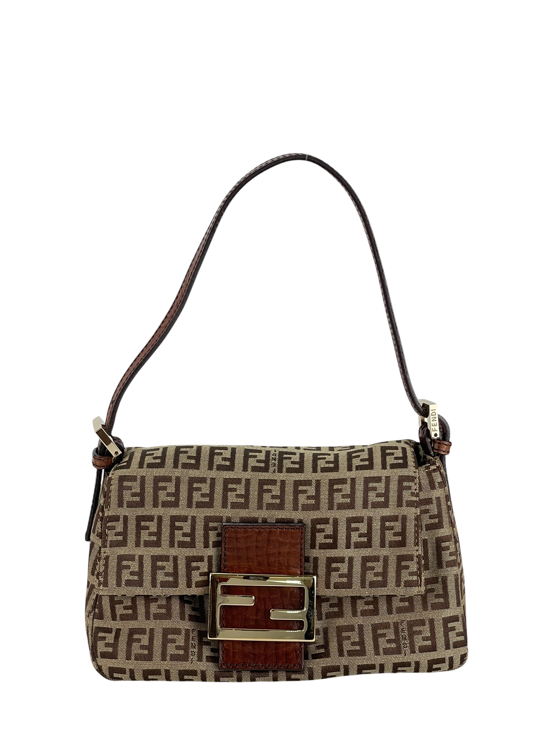 FENDI - Beige Zucchino Mamma Baguette Hand Bag