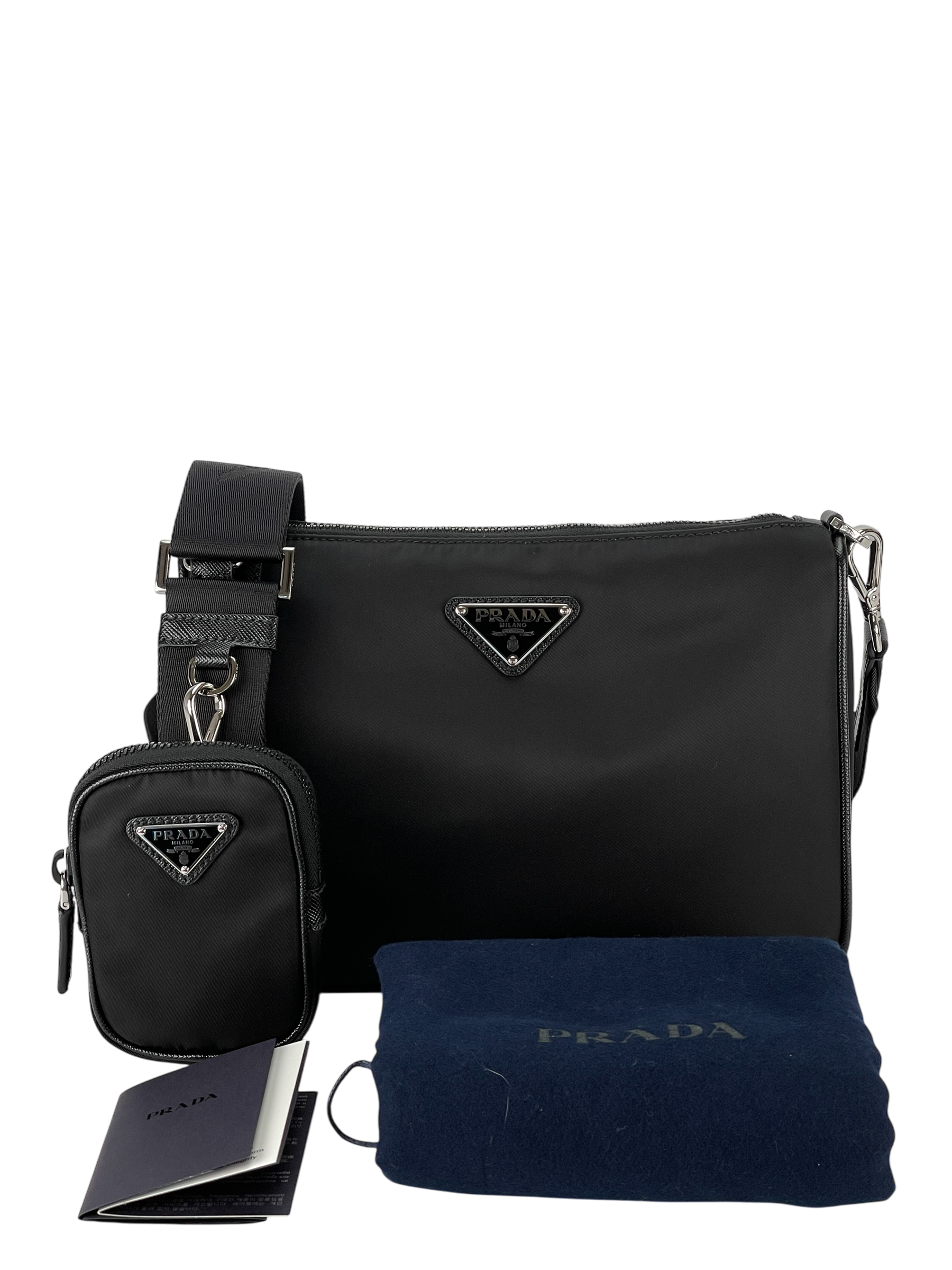 PRADA -  Crossbody Shoulder Bag Black Nylon