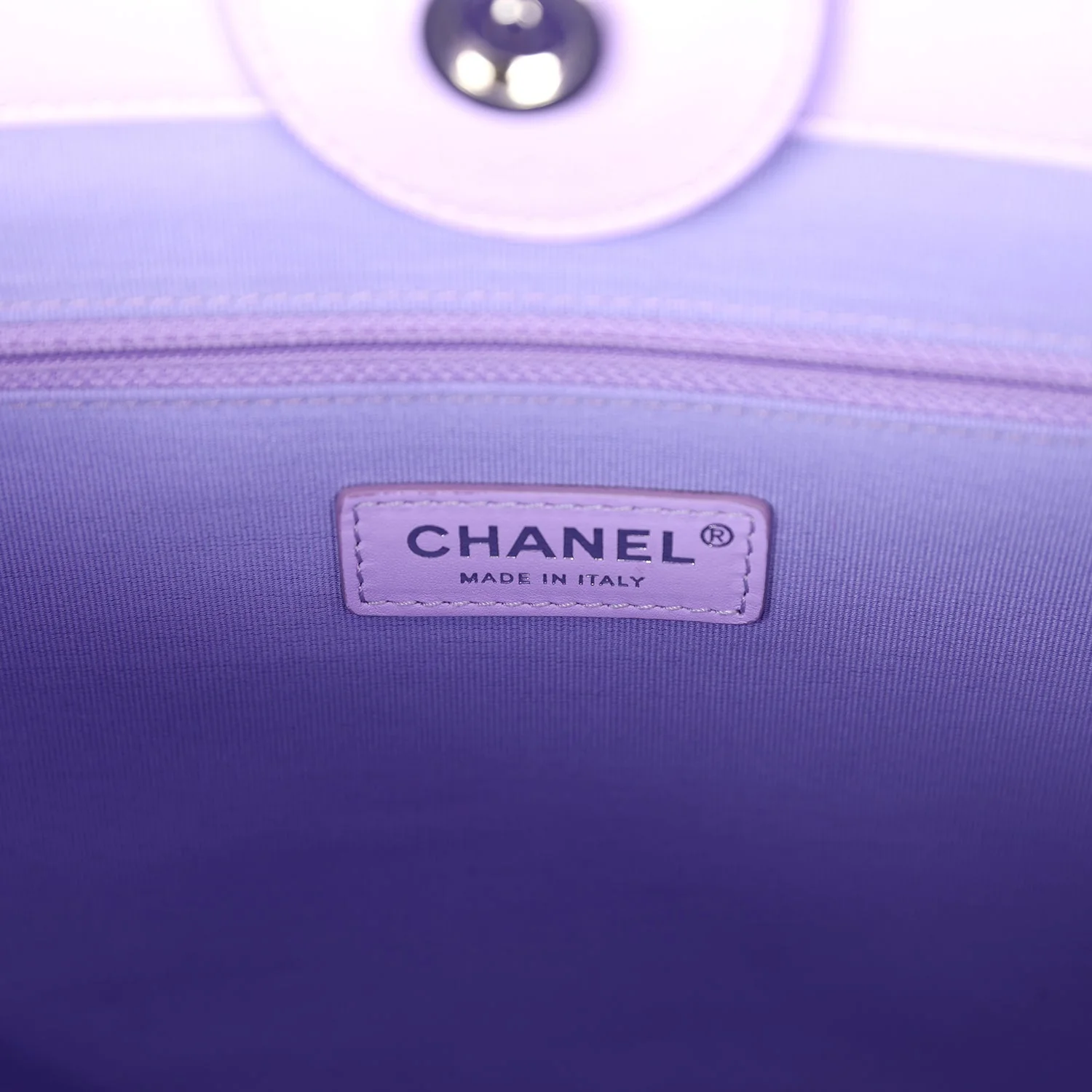 Chanel Small Deauville Shopping Tote Pink and Purple Ombre Calfskin Silver Hardware