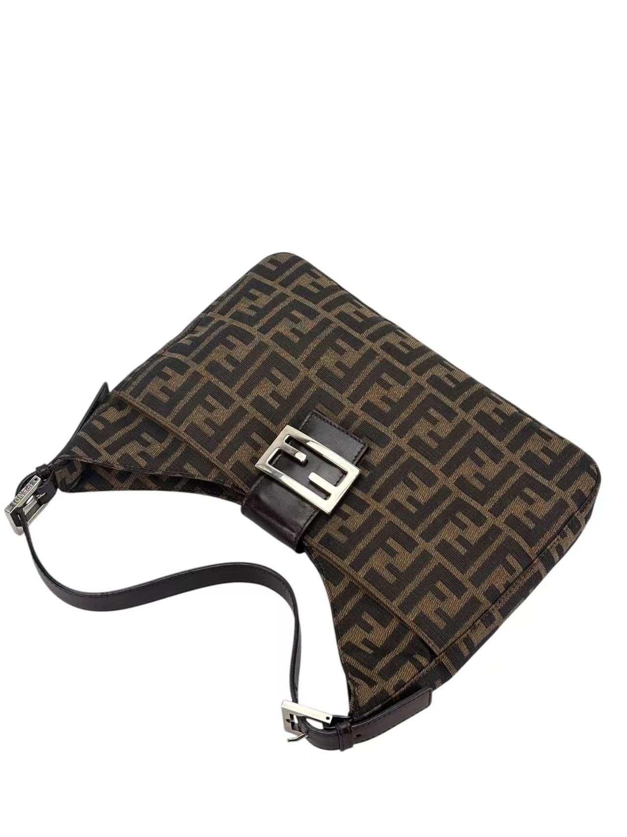 FENDI - Beige Zucca Mamma Handbag Gold Hardware