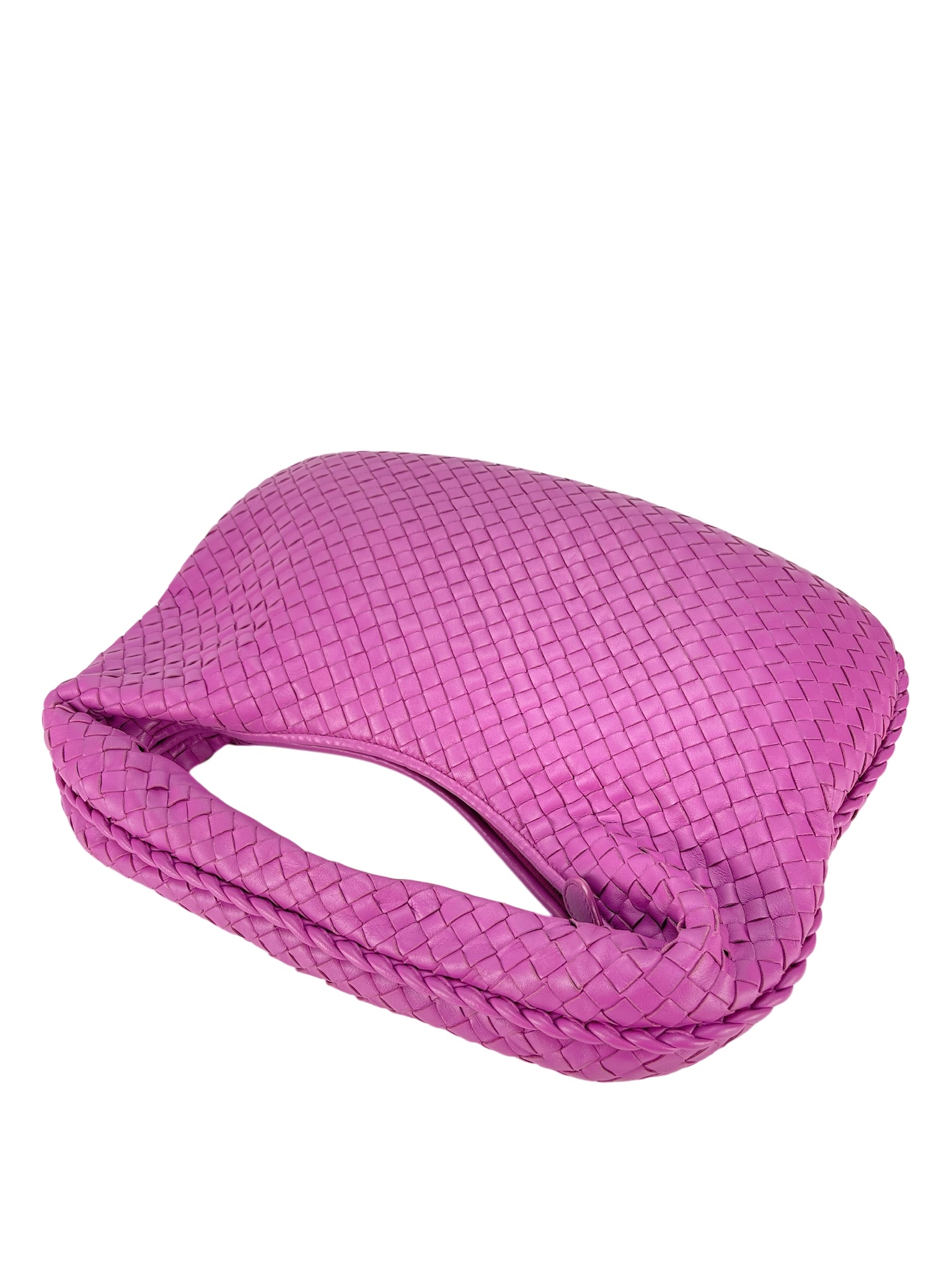 BOTTEGA VENETA - Intrecciato Hobo Bag Pink Calfskin