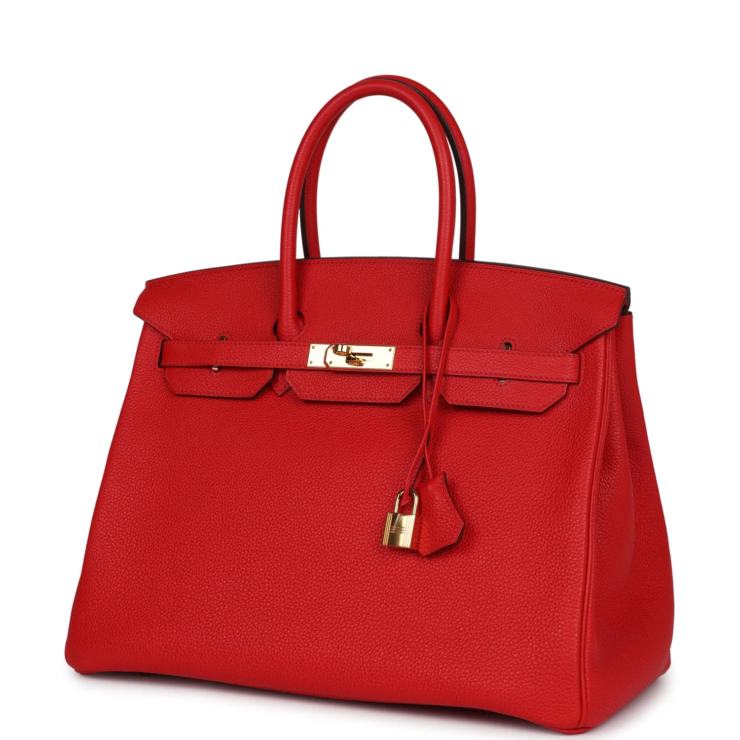 Pre-owned Hermes Birkin 35 Rouge Tomate Togo Gold Hardware