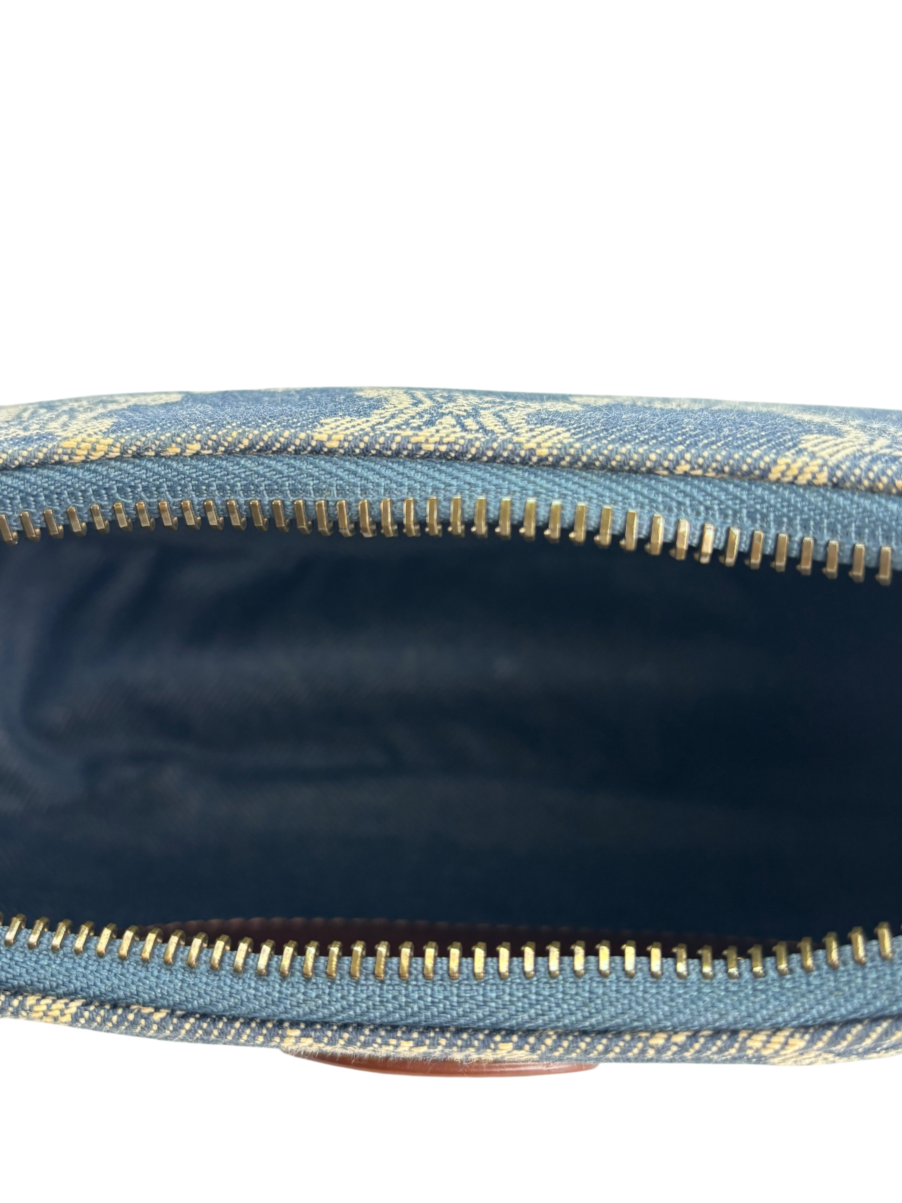 CELINE - Blue Denim Paris Macadam Shoulder Bag