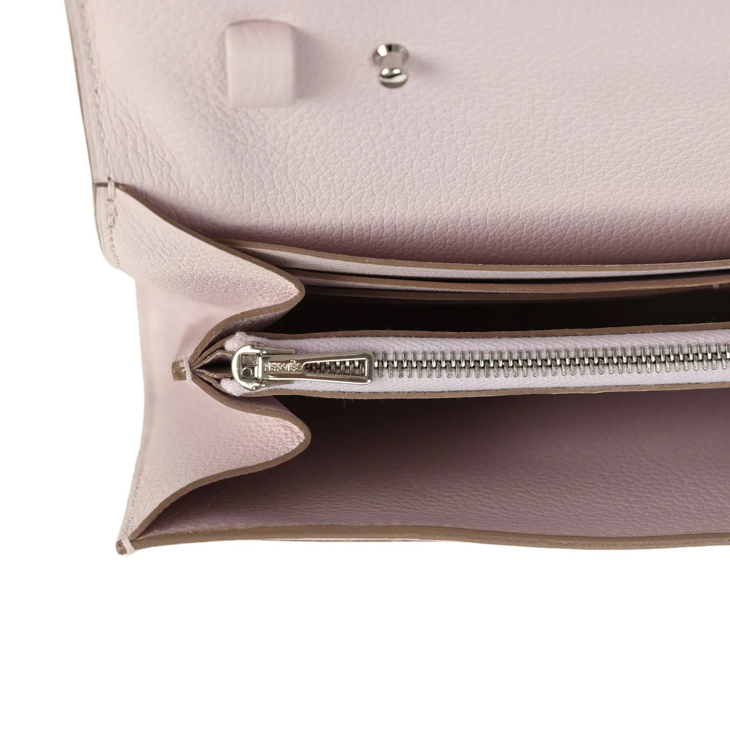 Hermes Constance Wallet To Go Mauve Pale Evercolor Palladium Hardware