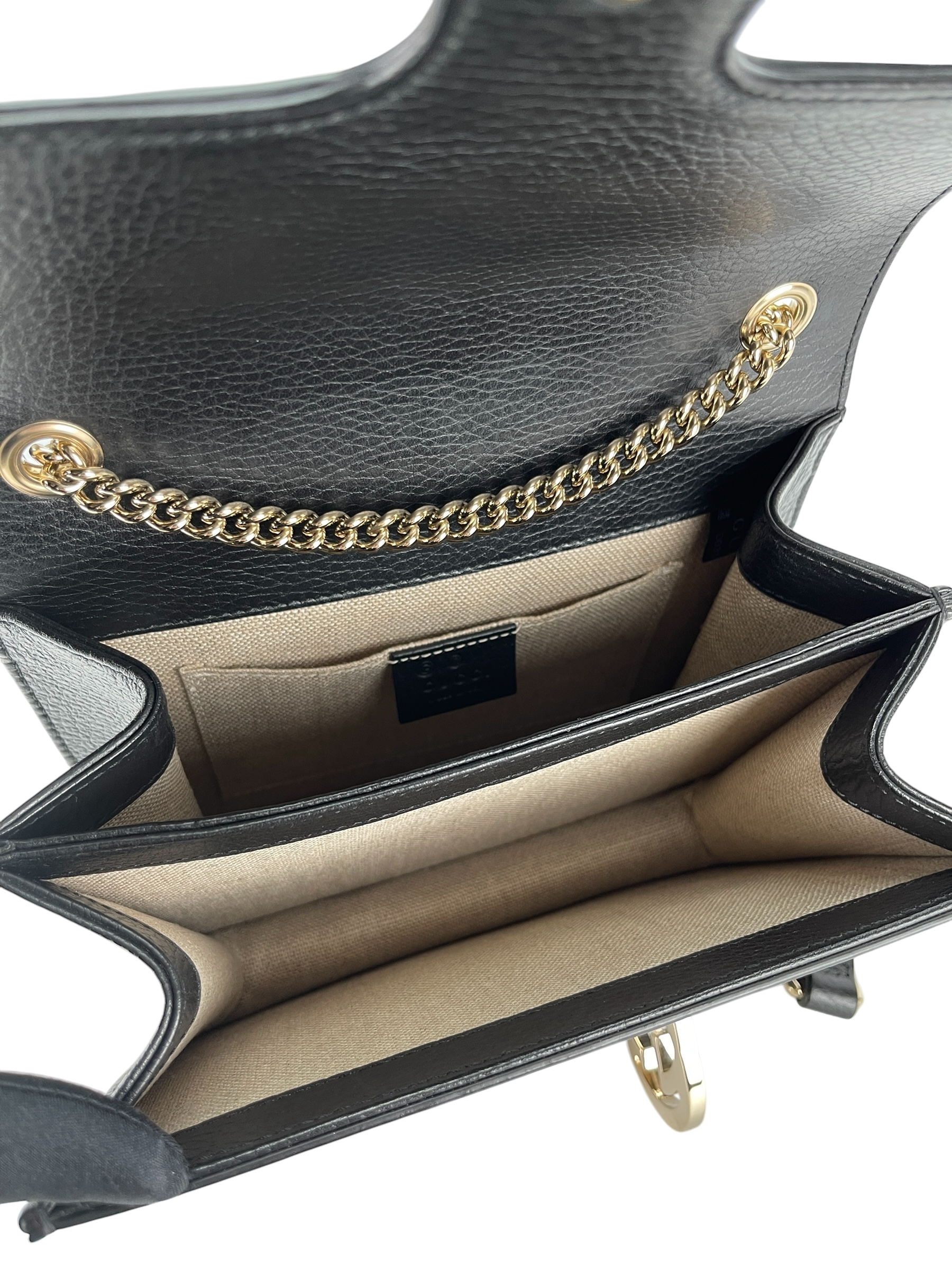 GUCCI - Black Interlocking G Chain Shoulder Bag