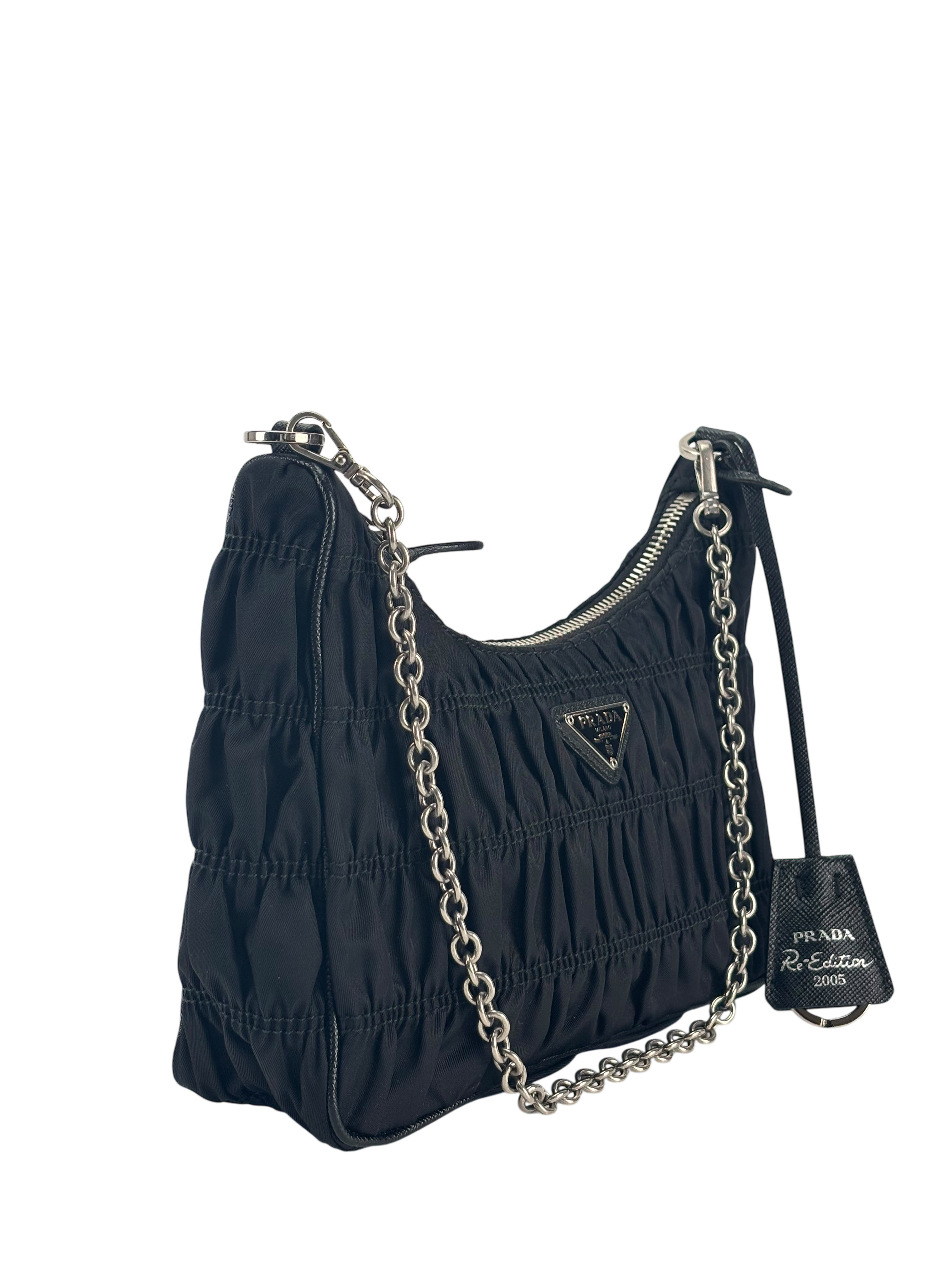 PRADA - Black Re-Edition 2005 Re-Nylon bag 3 in1 Saffiano x Tessuto