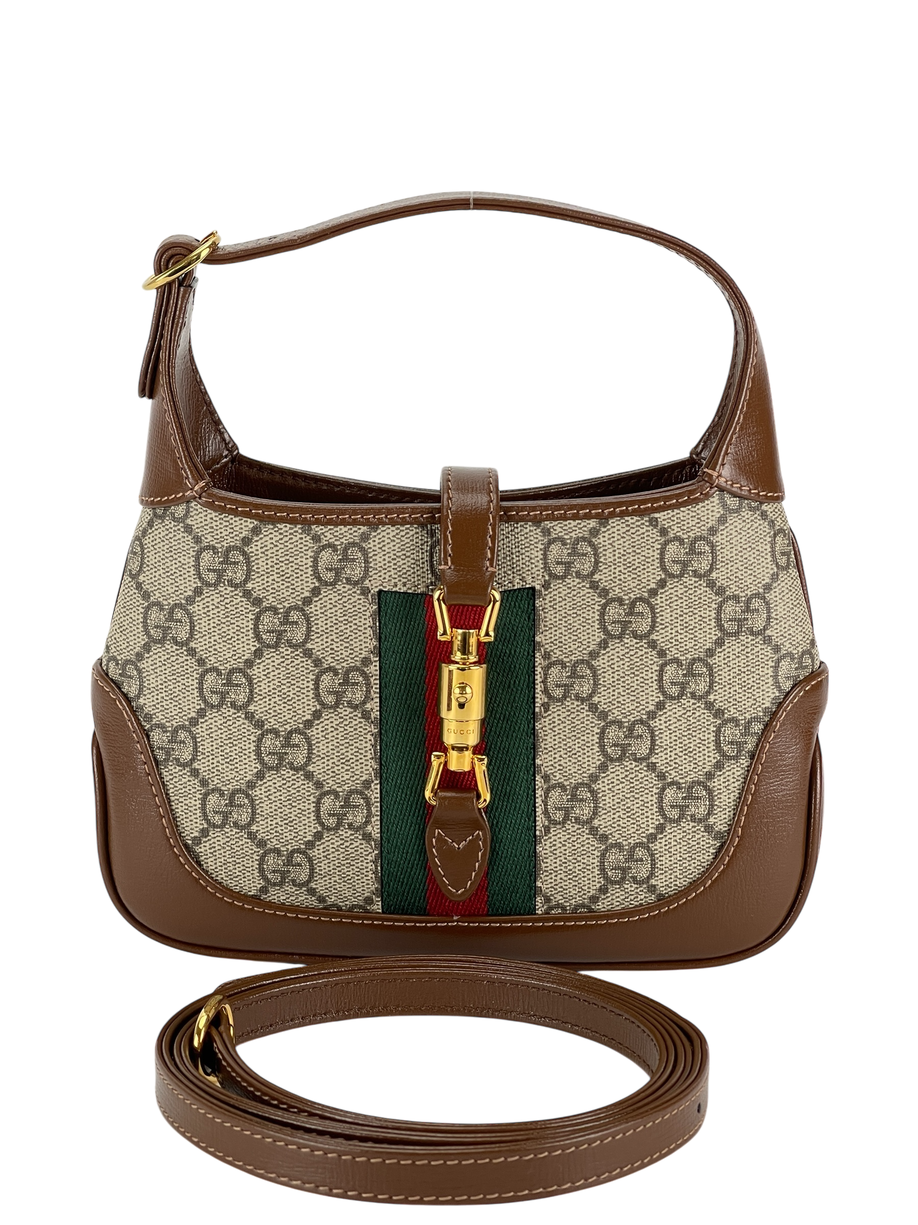 GUCCI - Jackie 1961 leather Canvas Shoulder bag