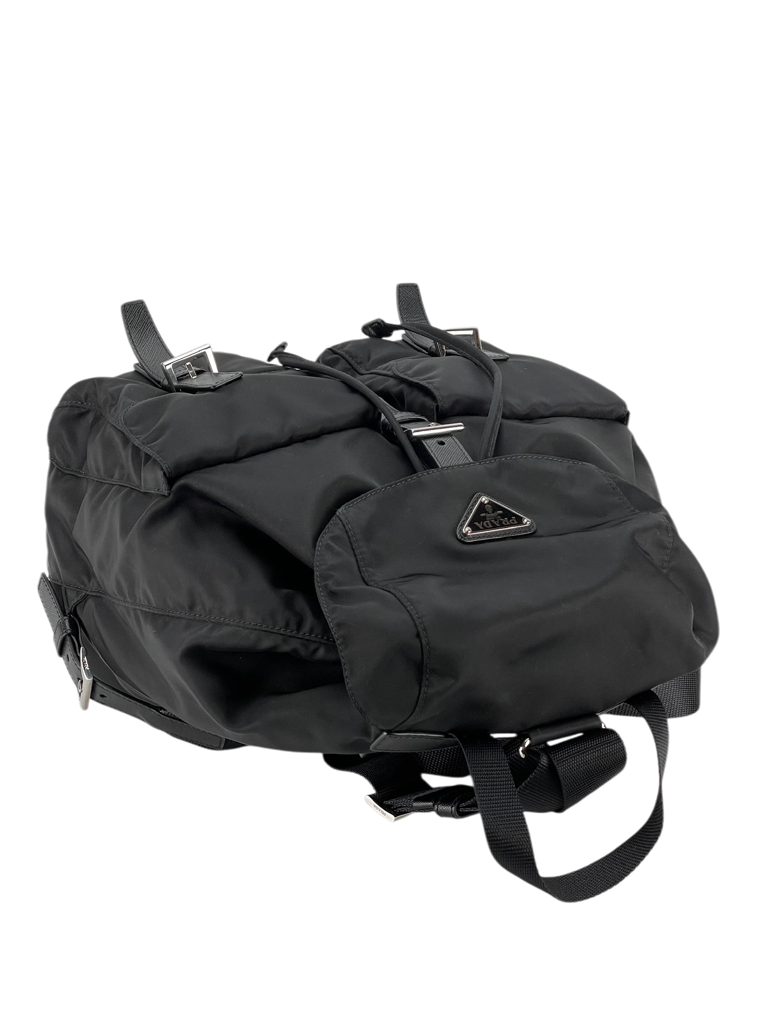 PRADA - Black Re-Nylon Backbag Medium