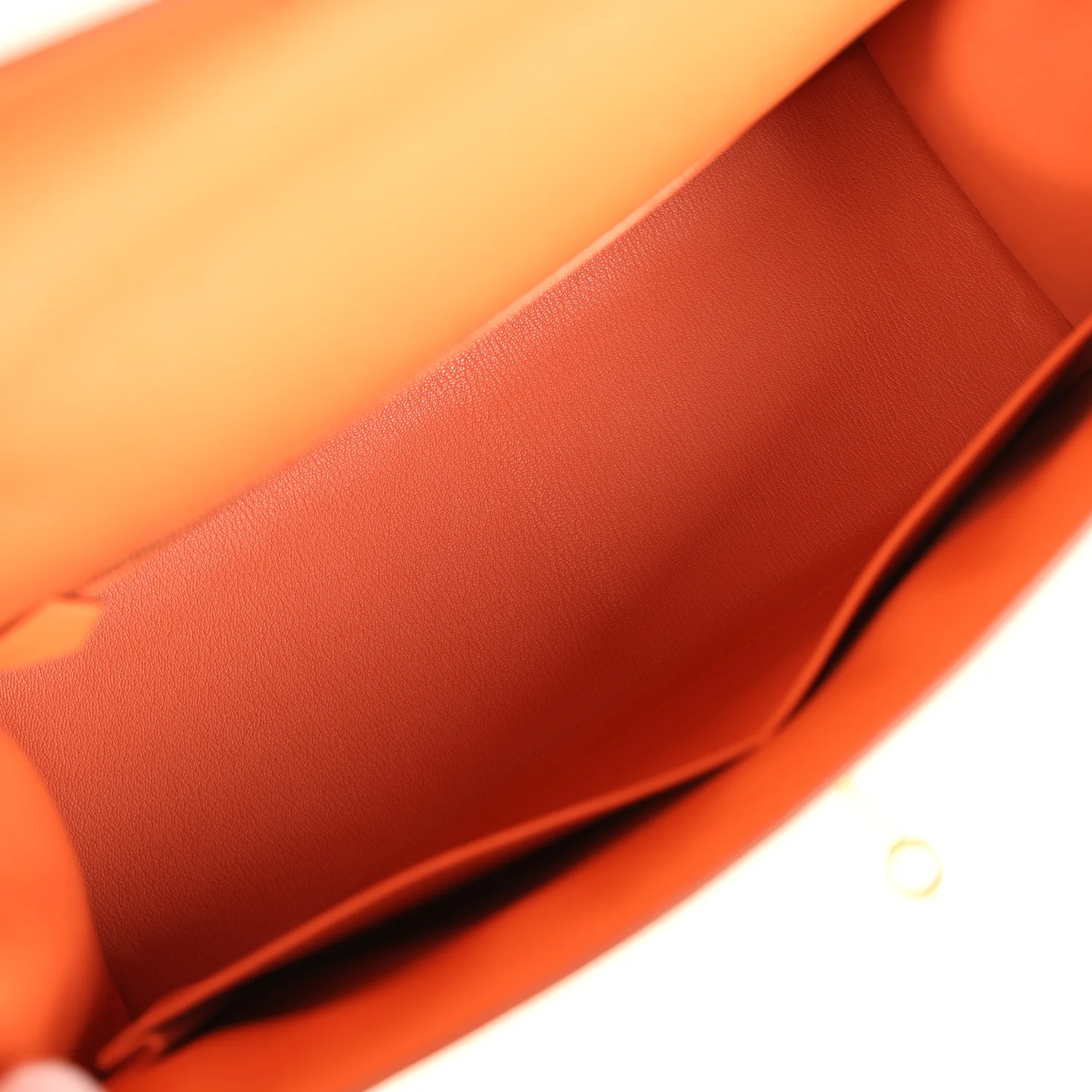 Pre-owned Hermes Kelly Sellier 35 Mango Epsom Gold Hardware