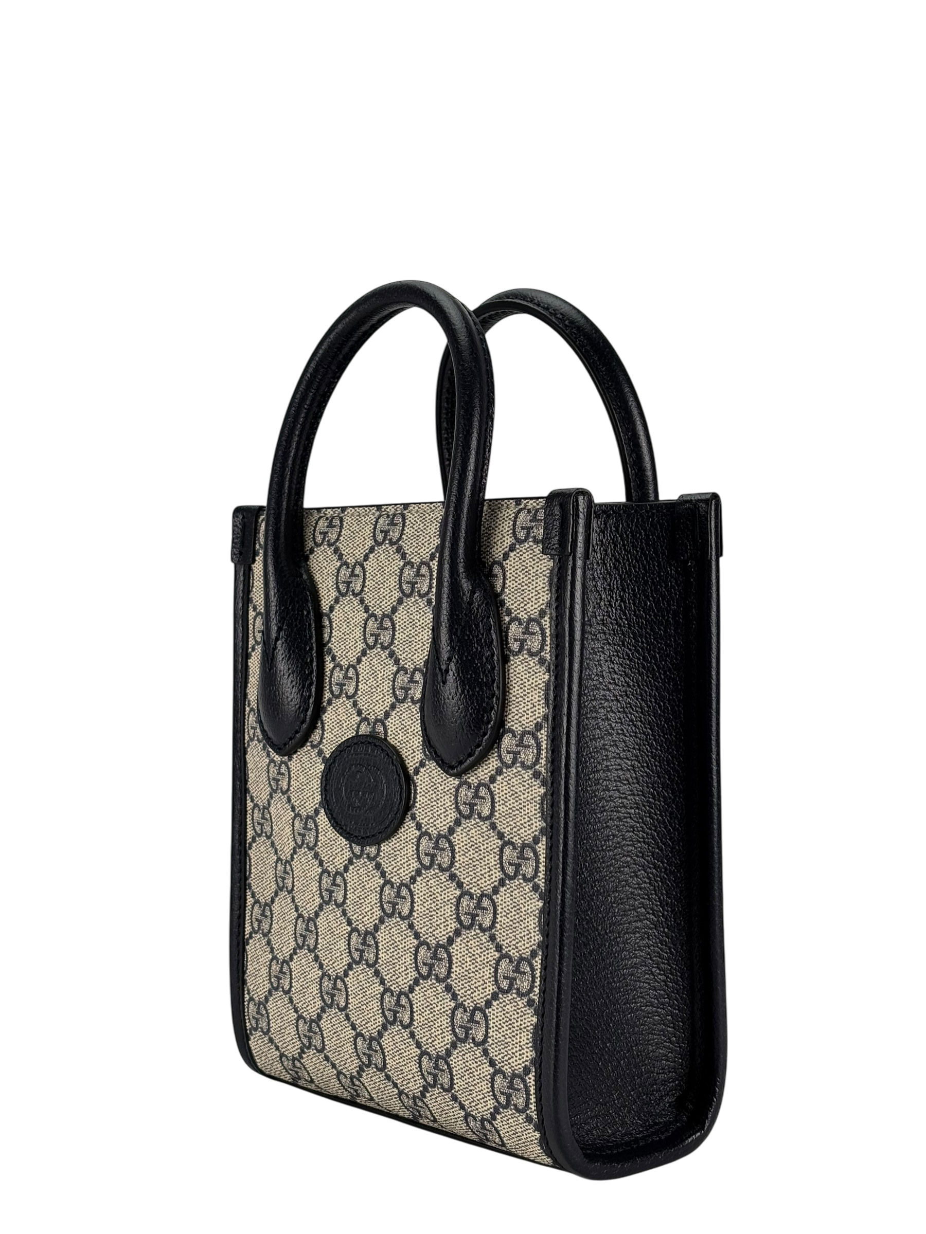GUCCI - Mini GG Supreme Interlocking Tote Bag