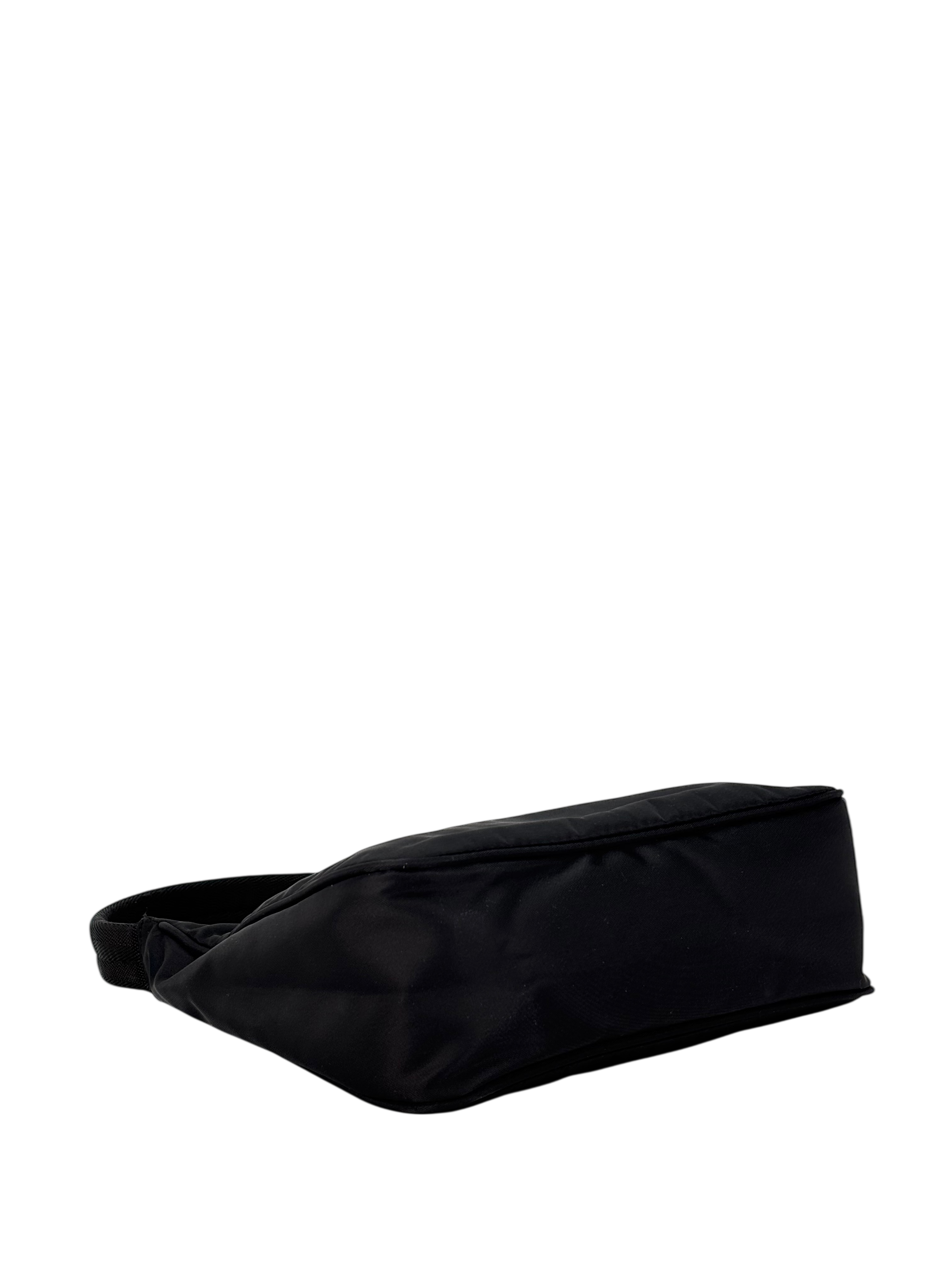 PRADA - Black Nylon Hobo Bag