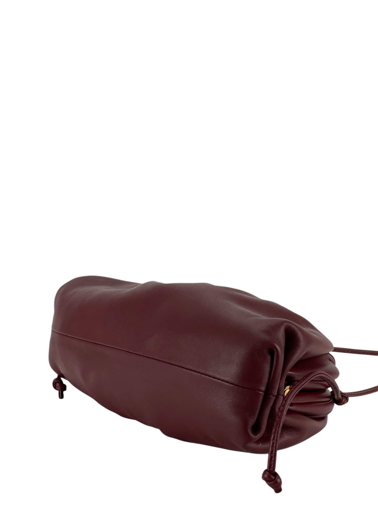 BOTTEGA VENETA - The Mini Pouch Bordeaux Claret Butter Calfskin