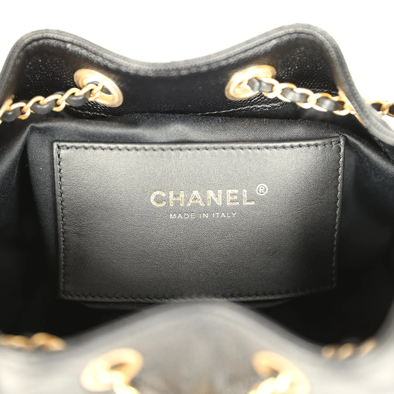 Chanel Mini 25 Hobo Bag Black Caviar Antique Gold Hardware