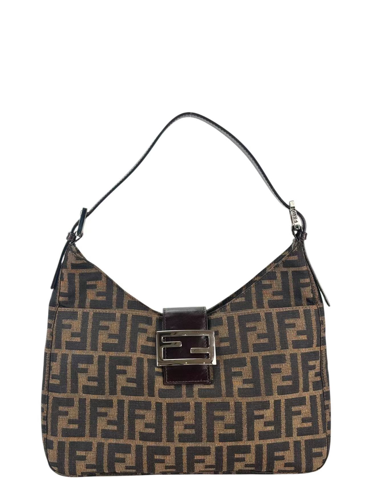 FENDI - Beige Zucca Mamma Handbag Gold Hardware