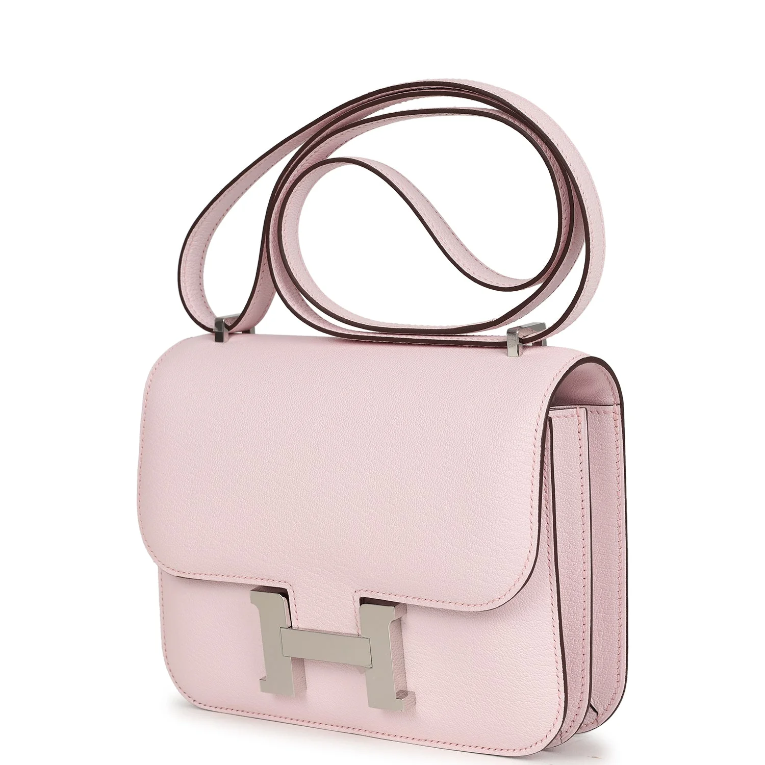 Hermes Constance 18 Rose Darling Chevre Mysore Palladium Hardware