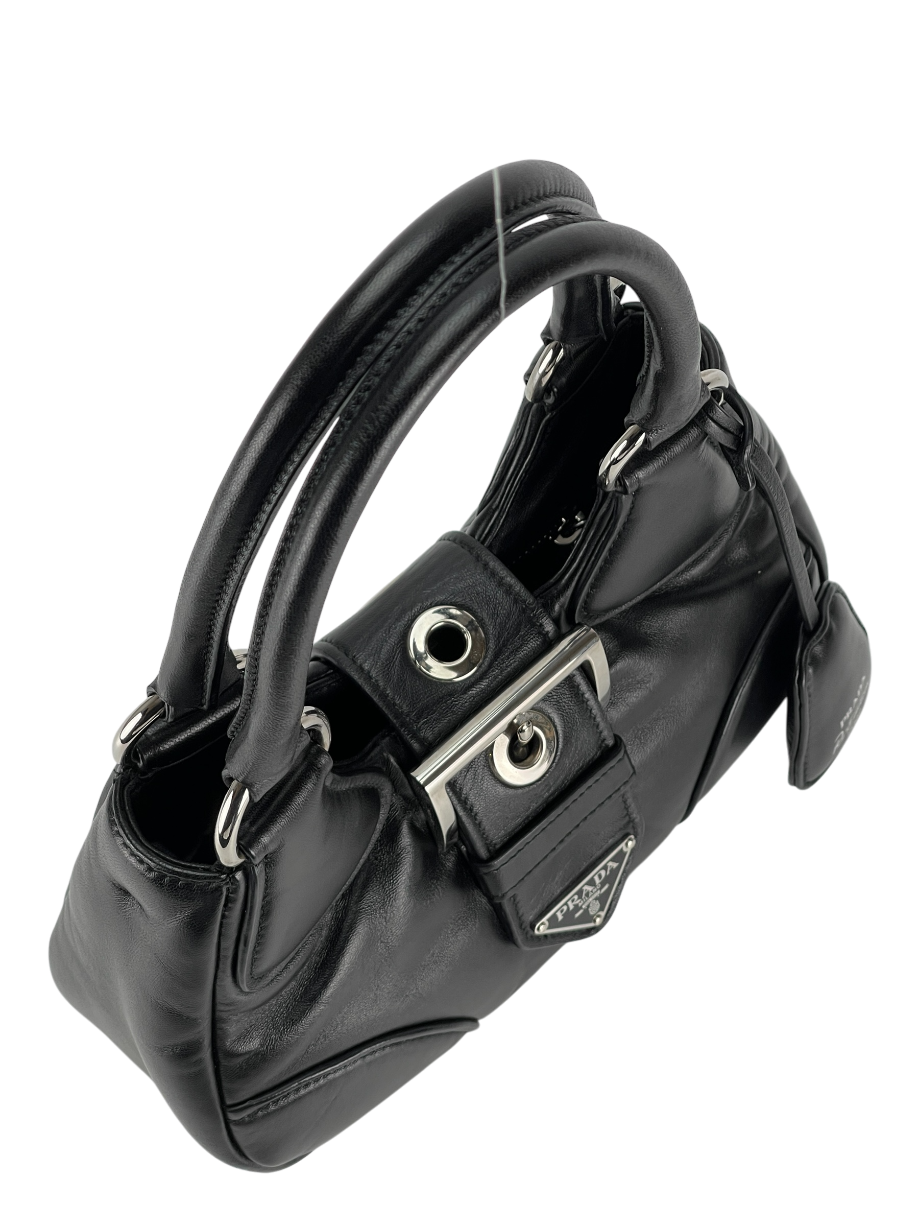 PRADA - Moon Padded Leather Nappa Handbag