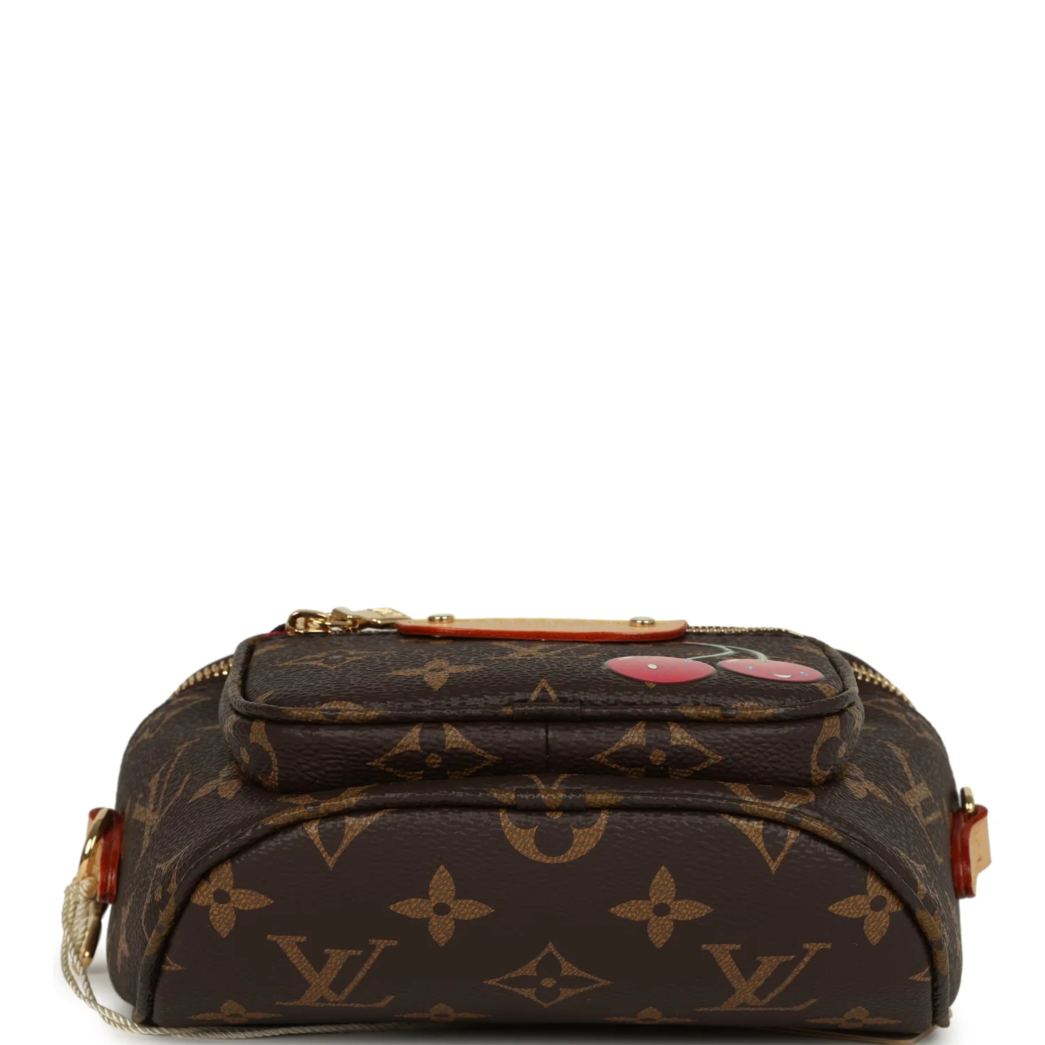 Louis Vuitton X Takashi Murakami Mini Bumbag Cherry Brown Monogram Gold Hardware
