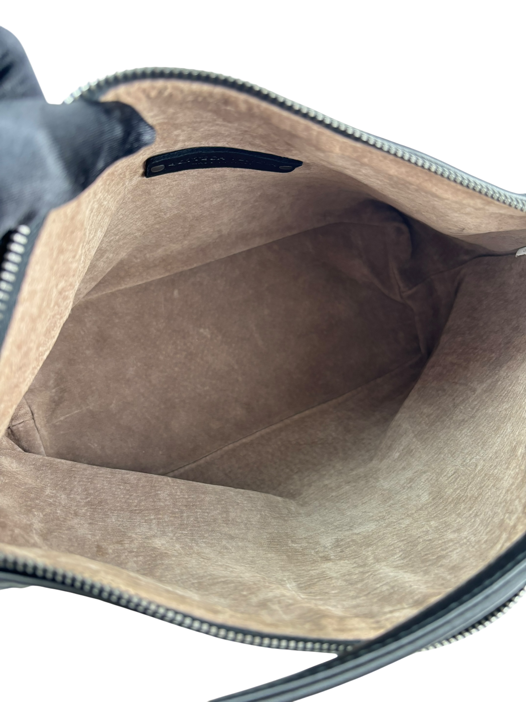 BOTTEGA VENETA - Black Lambskin Hobo Intrecciato Nappa