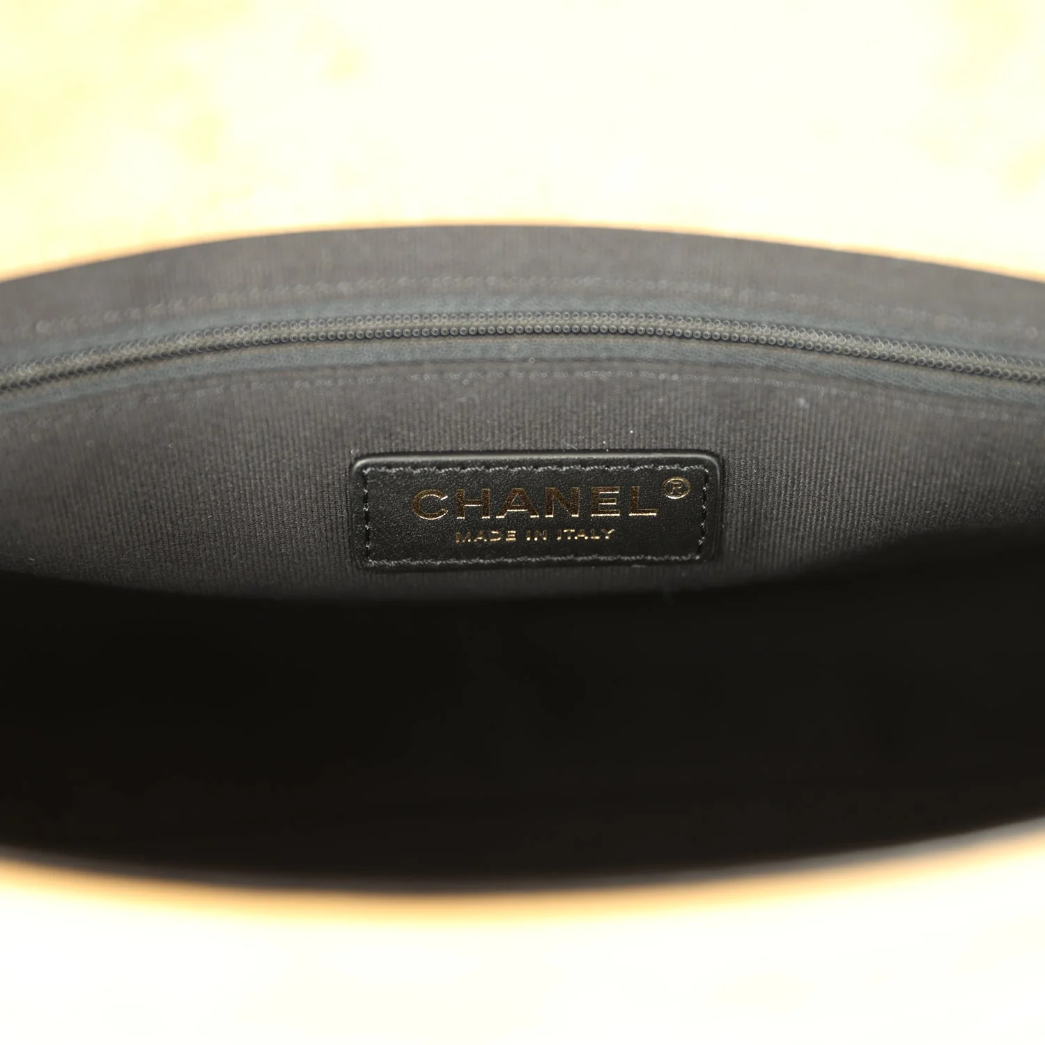 Chanel Coco Base Top Handle Flap Bag Brown Suede and Black Shiny Lambskin Brushed Gold Hardware