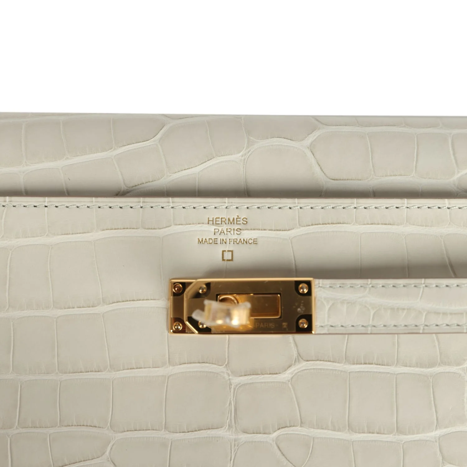 Hermes Kelly Wallet To Go Beton Matte Alligator Gold Hardware