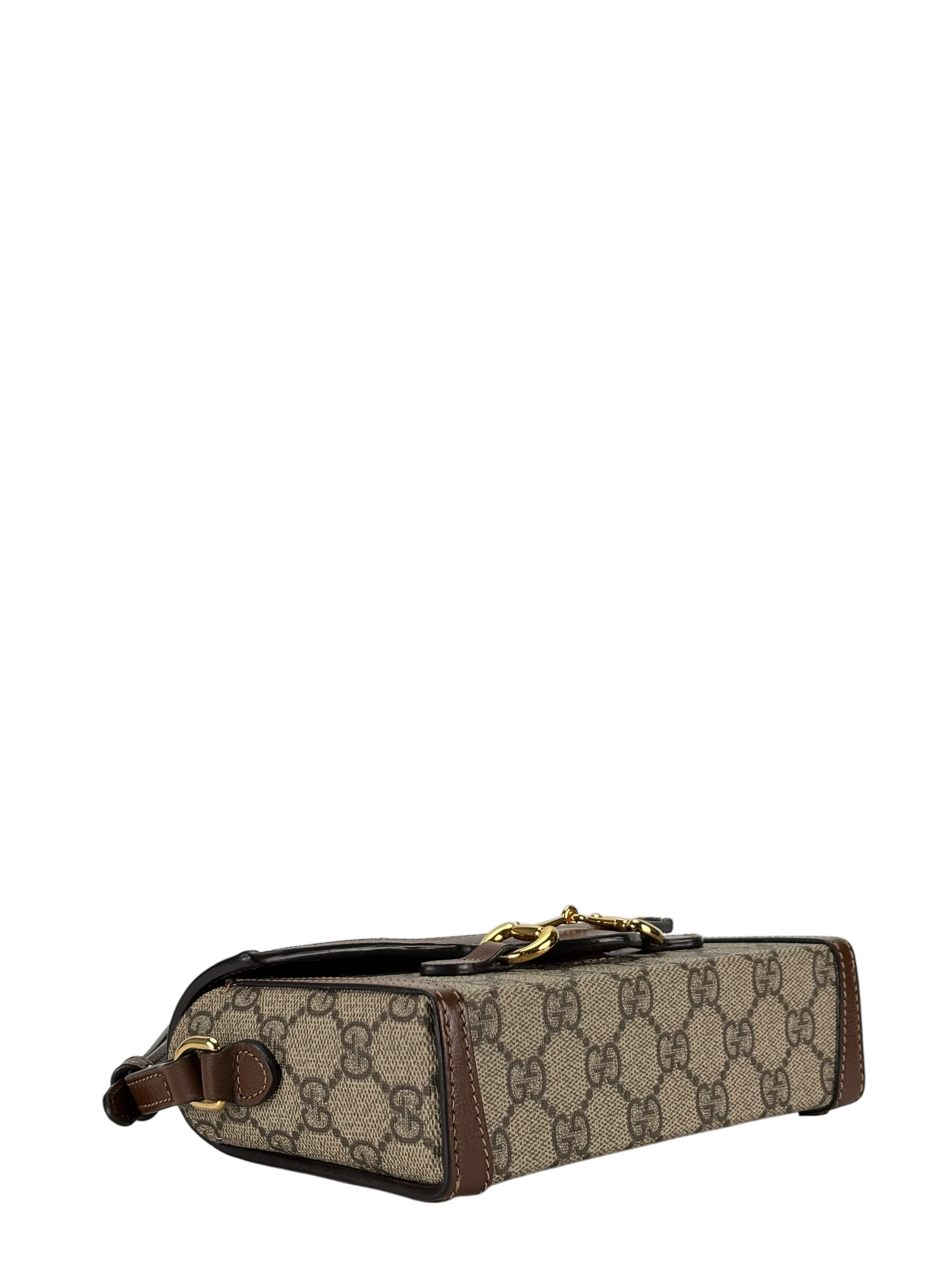 GUCCI - GG Supreme Fabric Leather Horsebit 1955 Bag