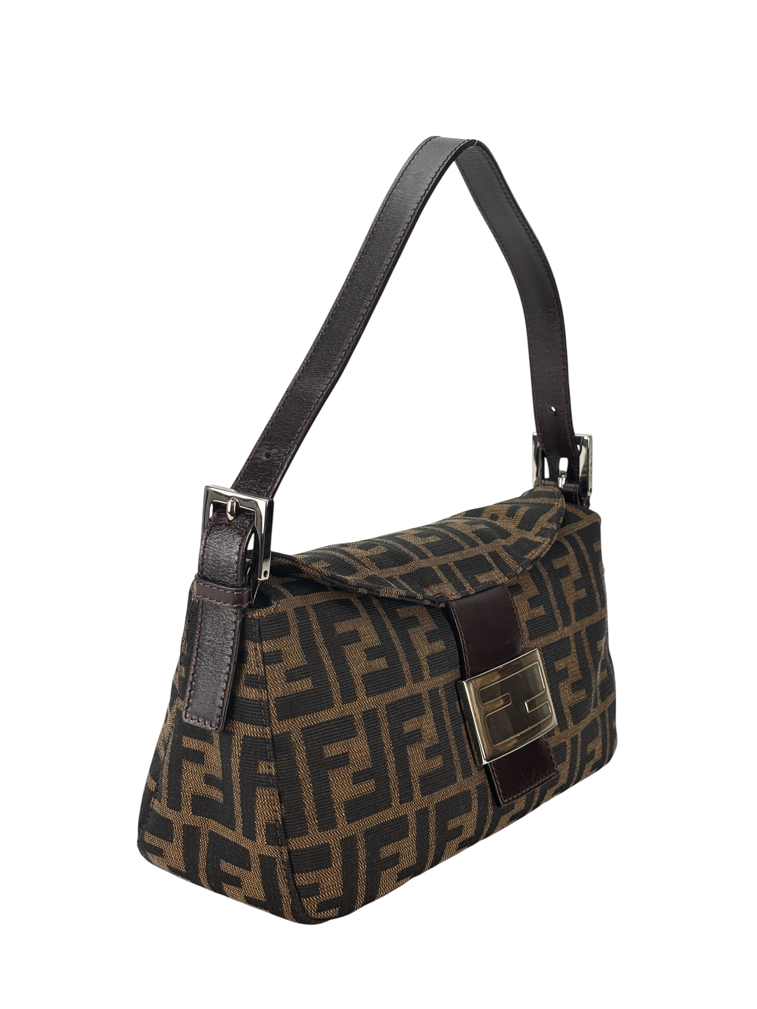 FENDI - Zucca Canvas Baguette Shoulder Bag