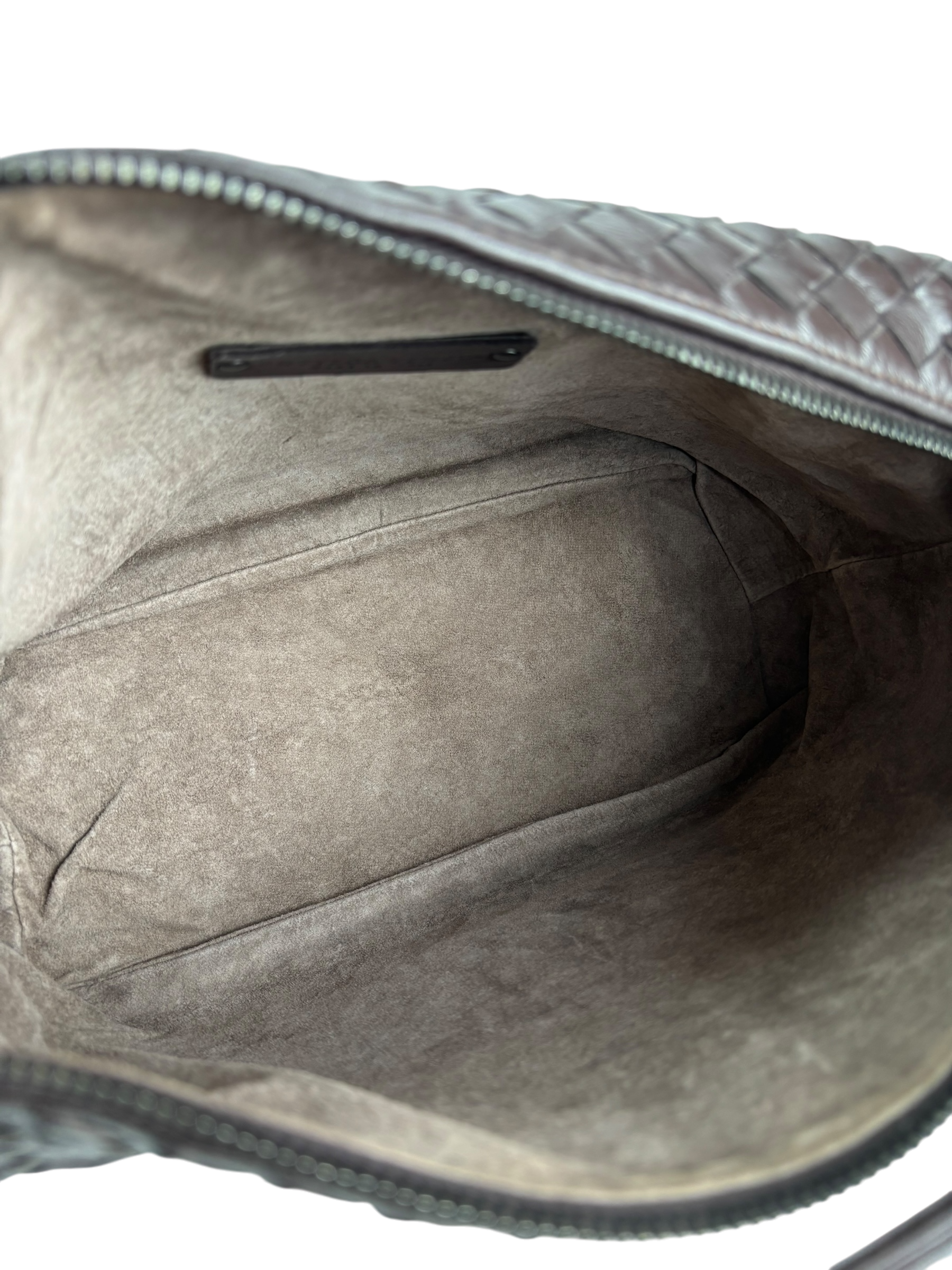 BOTTEGA VENETA - Zip Hobo Intrecciato Nappa Brown Lambskin