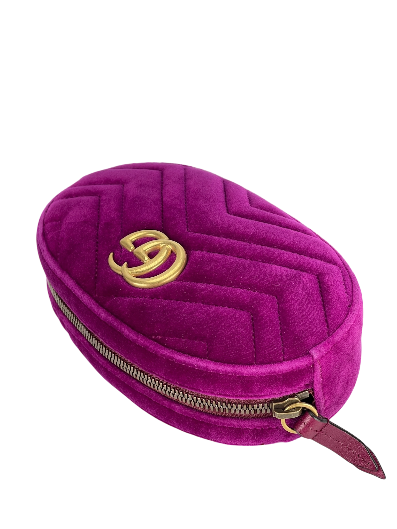 GUCCI - GG Marmont Matelasse Velvet Belt Bag Violet
