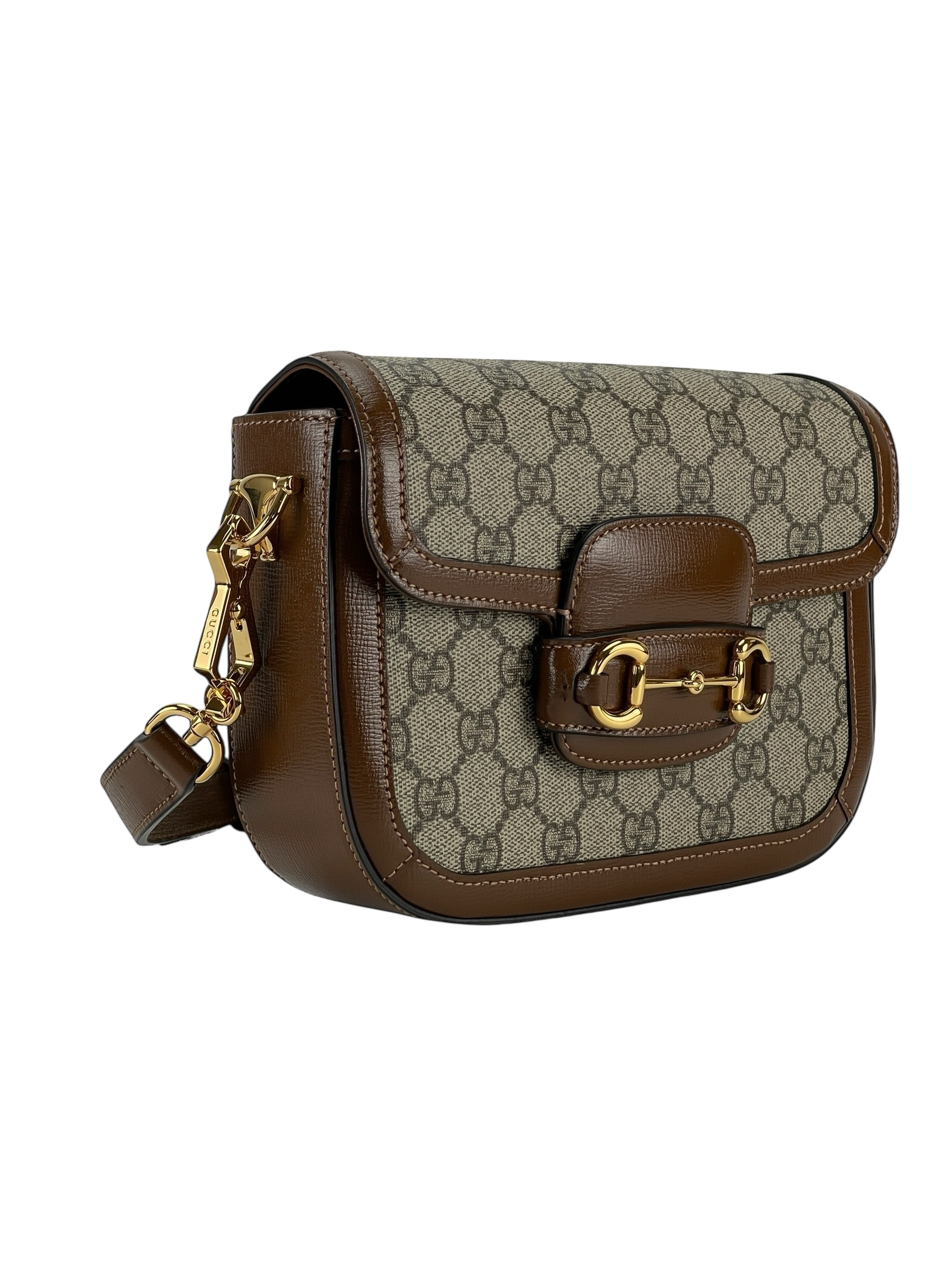 GUCCI - GG Supreme Fabric Leather Horsebit 1955 Bag