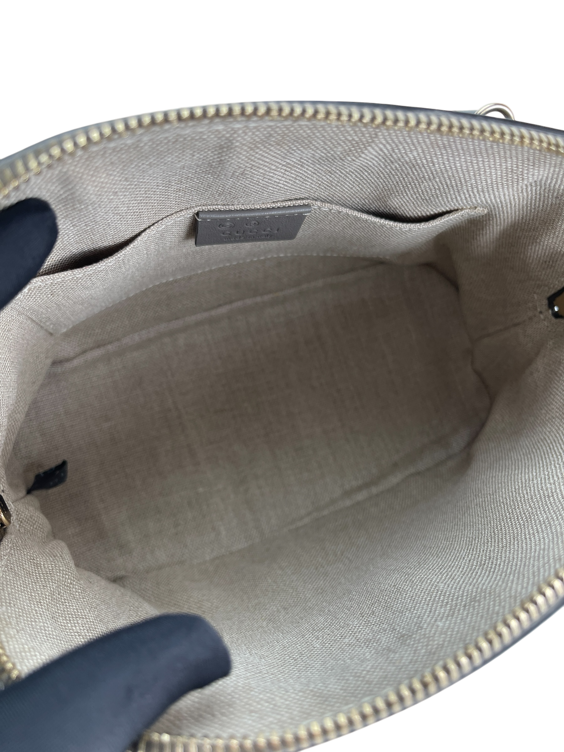 GUCCI - Grey GG 2way Micro Shima Shoulder bag