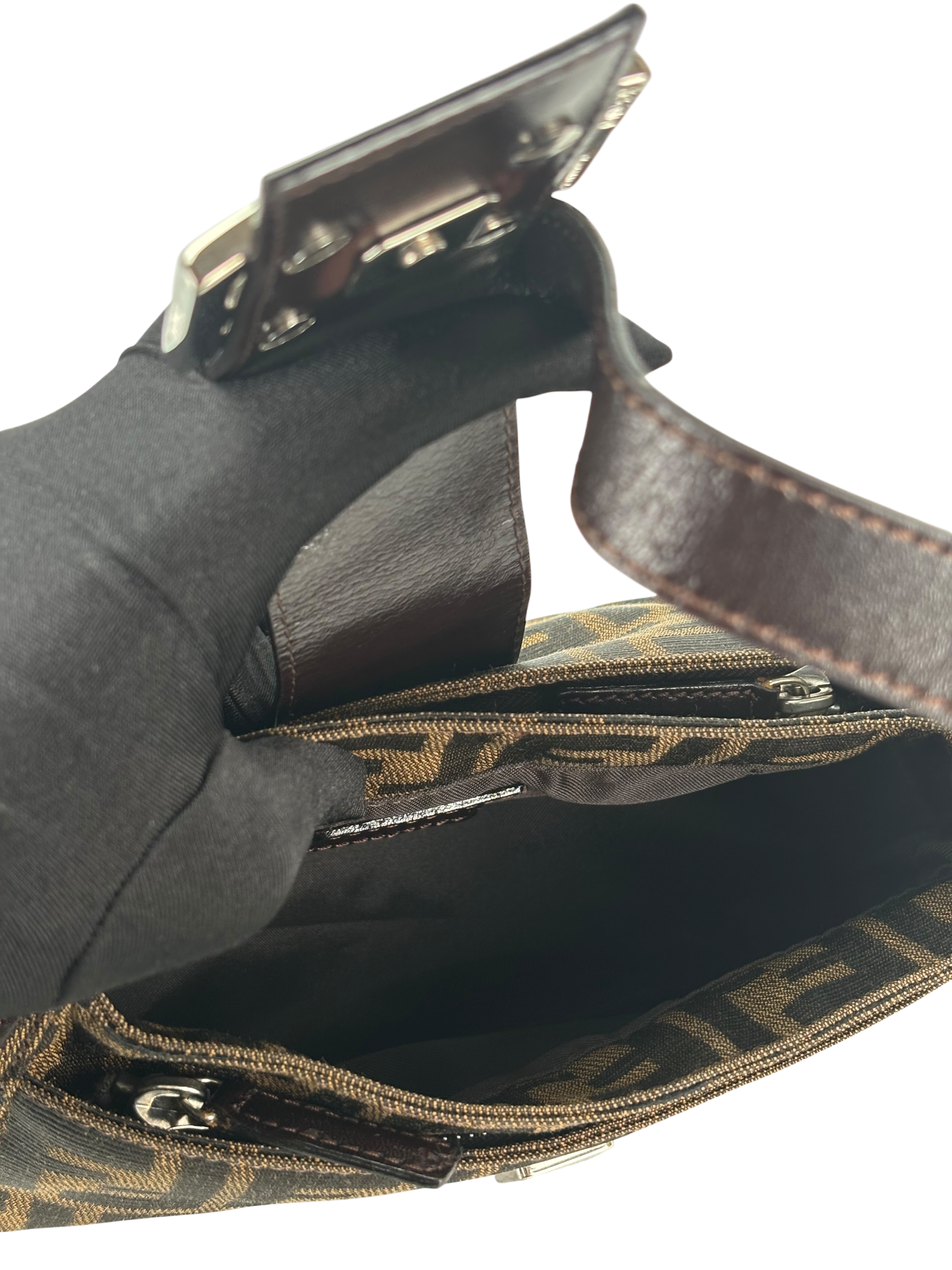 FENDI - Zucca Canvas Mini Baguette Shoulder Bag