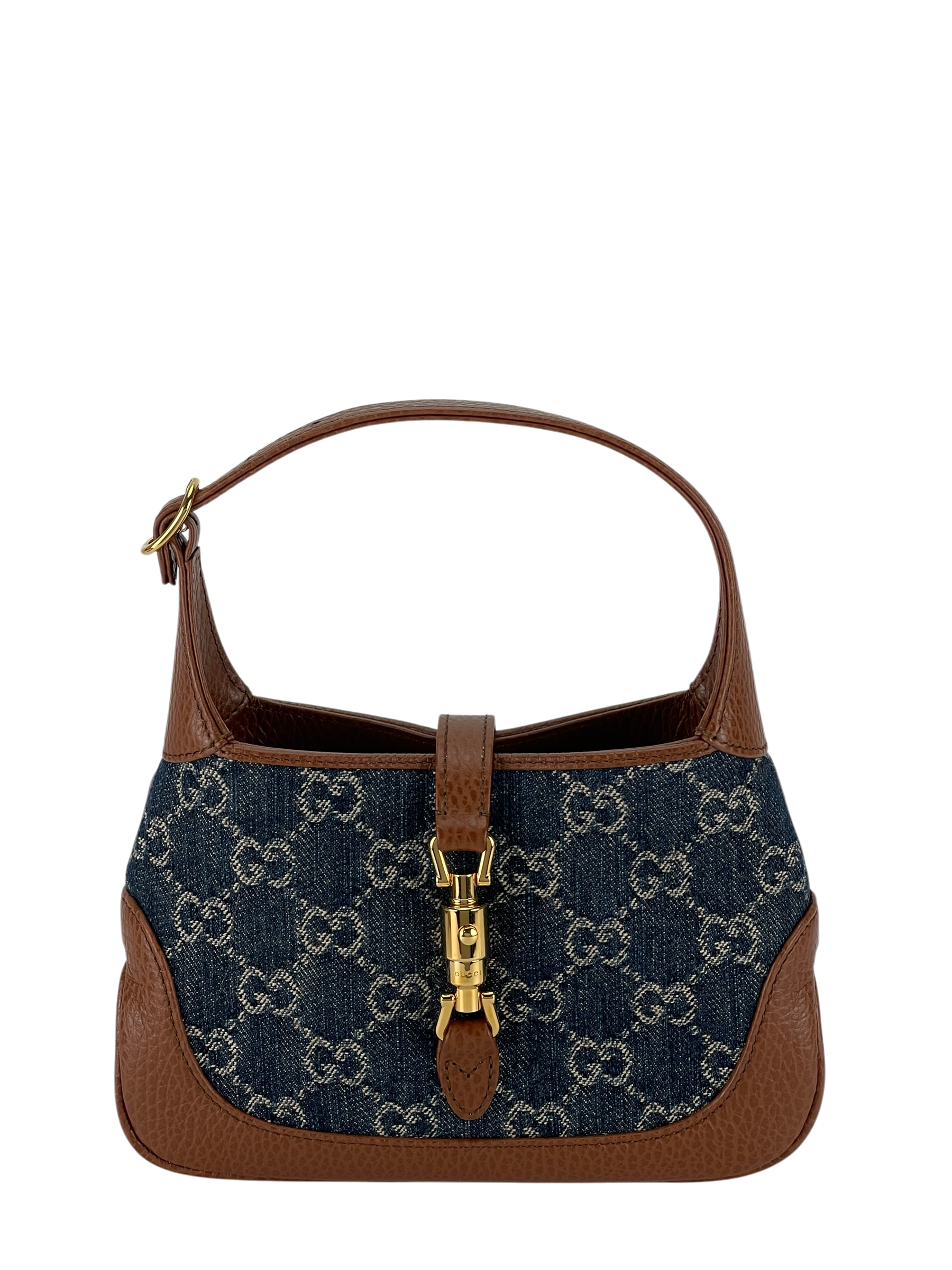 GUCCI - Denim Jackie 1961 leather Shoulder bag