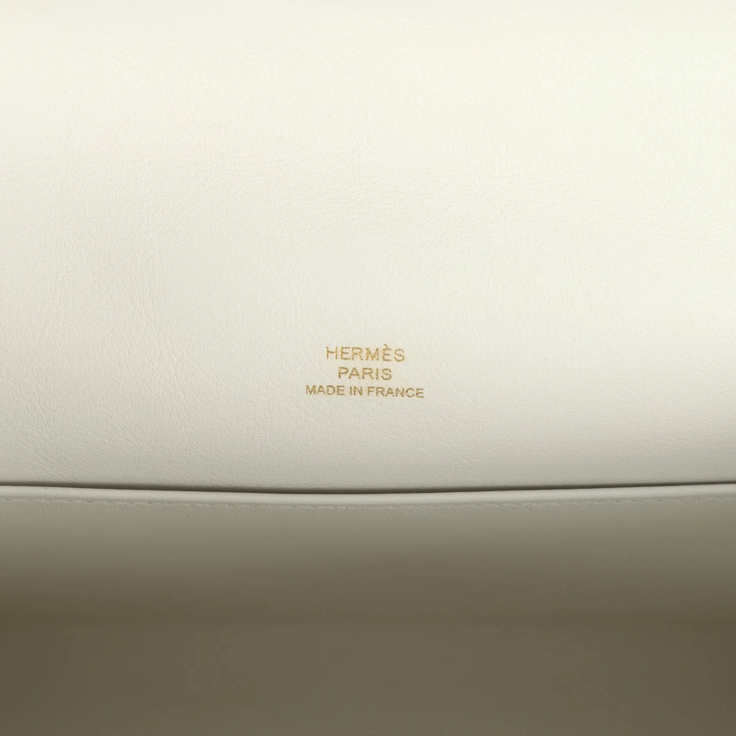 Hermes Kelly Pochette White Swift Gold Hardware