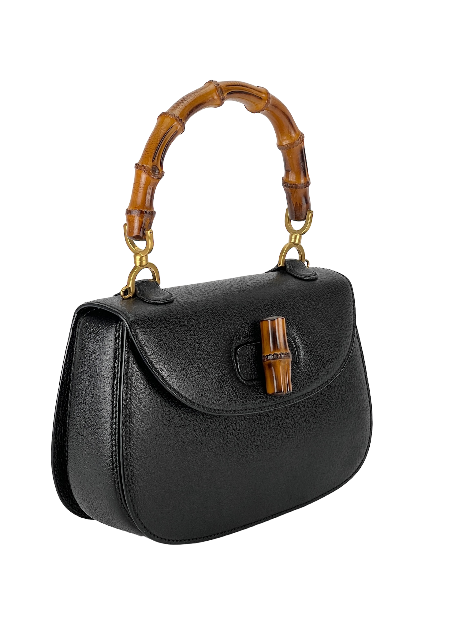 GUCCI - 2way Smalll leather Bamboo Handbag