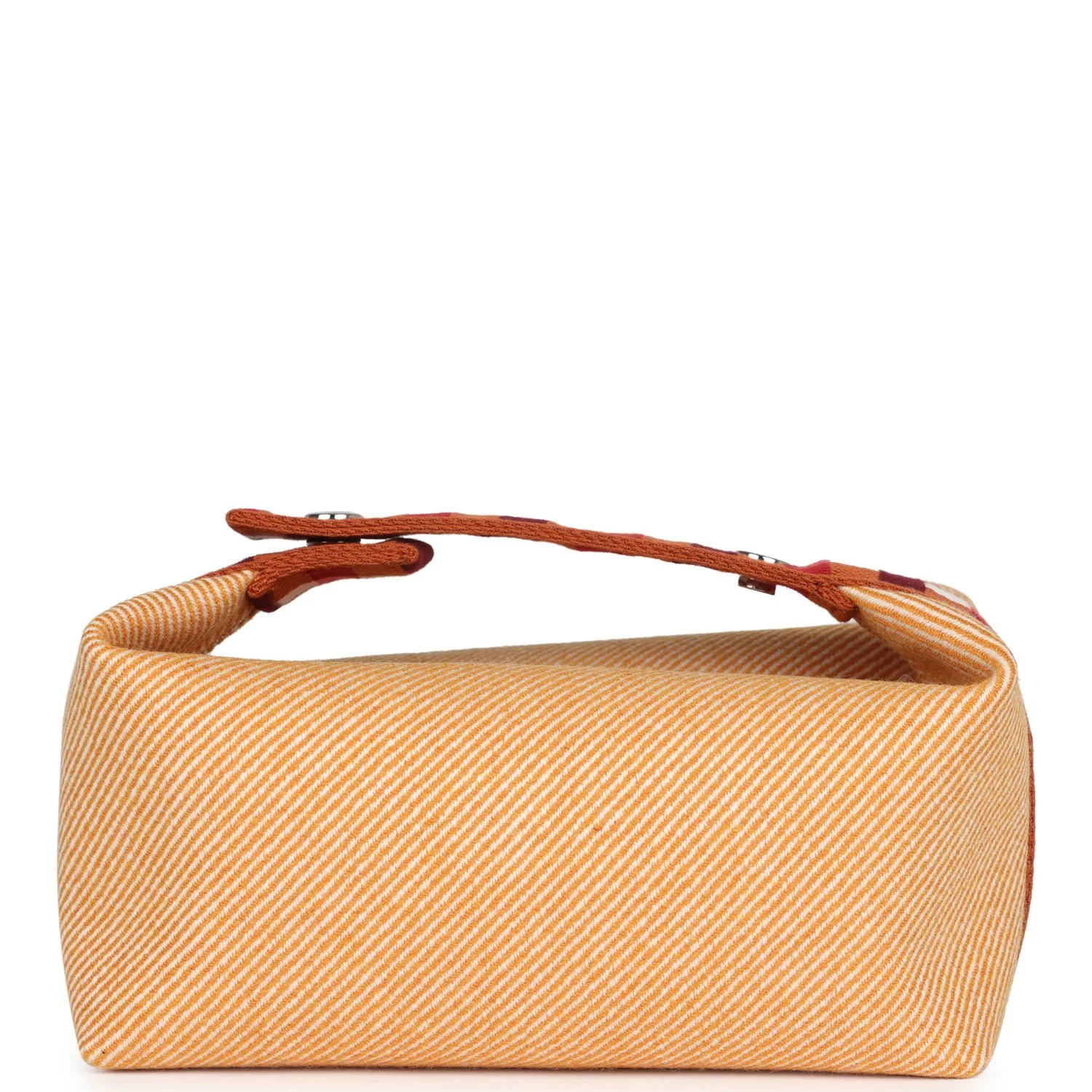 Hermes Bride A Brac Carre Case PM Fauve Merino Wool Palladium Hardware