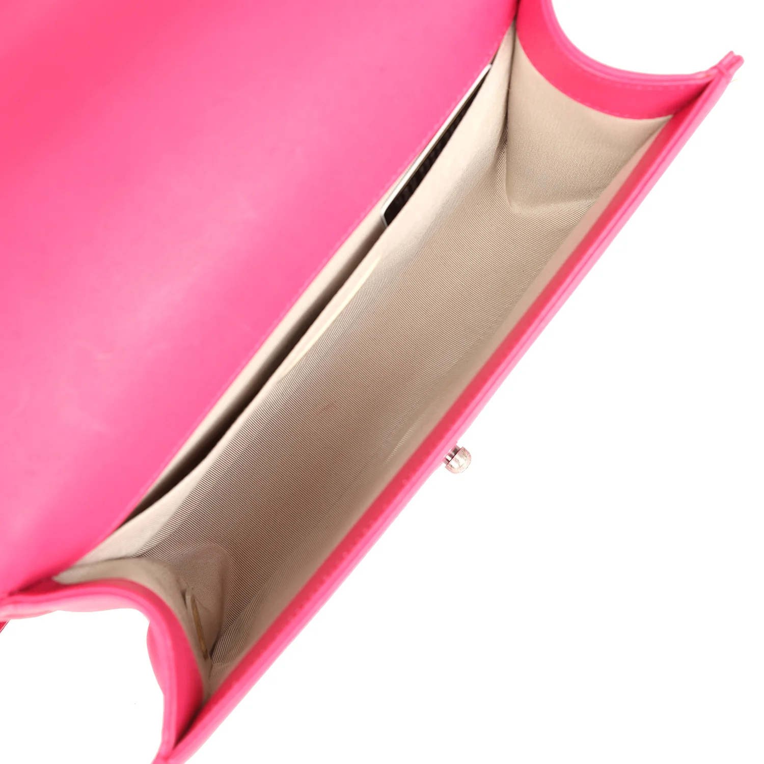 Pre-owned Chanel Medium Boy Bag Pink Lambskin Aged Ruthenium Hardware