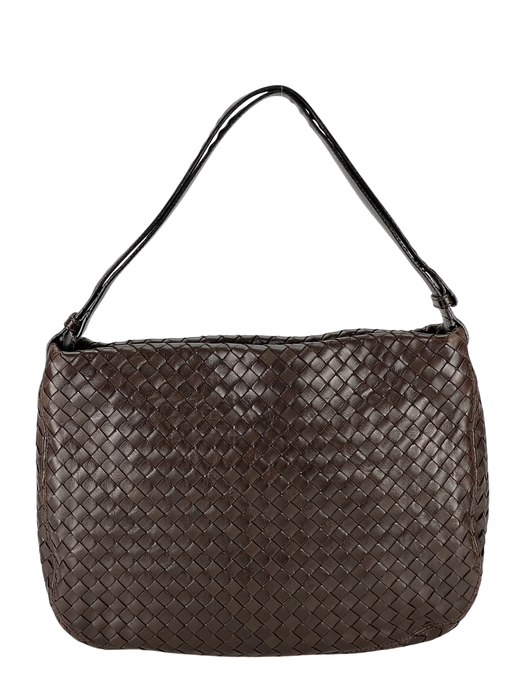 BOTTEGA VENETA - Intrecciato Shoulder Bag Brown