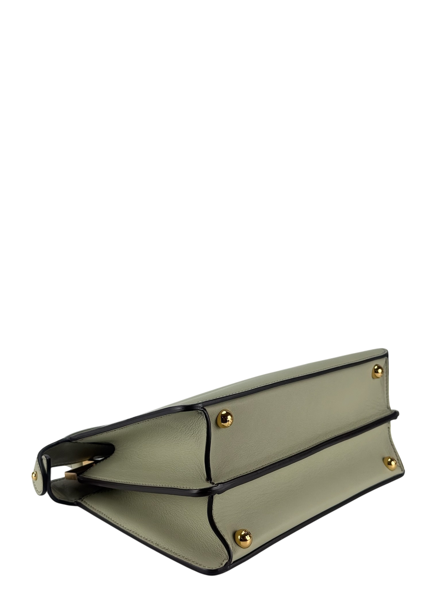 FENDI - Peekaboo Soft Small Green Tea Calfskin Leather bag Gold Hardware