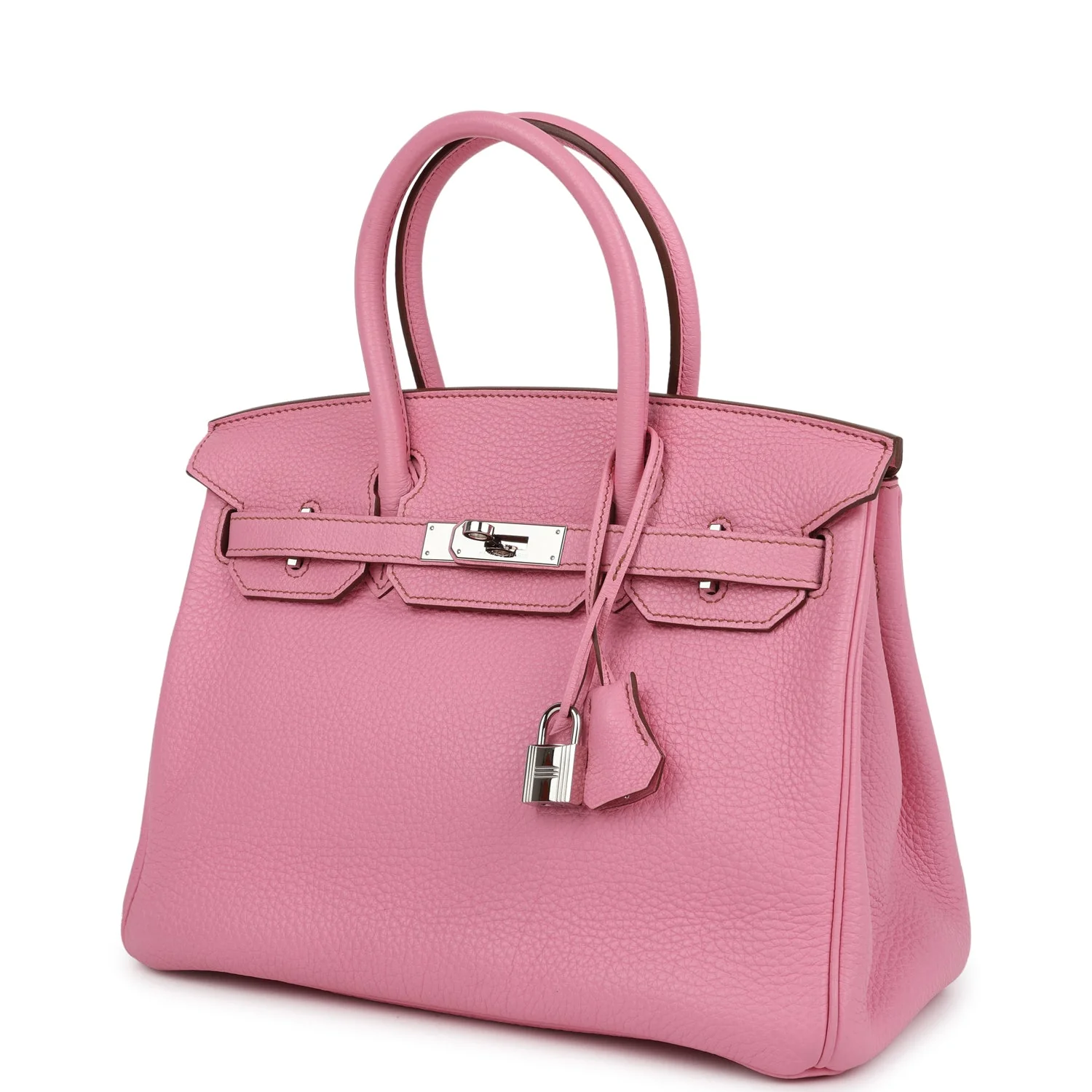 Pre-owned Hermes Birkin 30 Bubblegum Togo Palladium Hardware