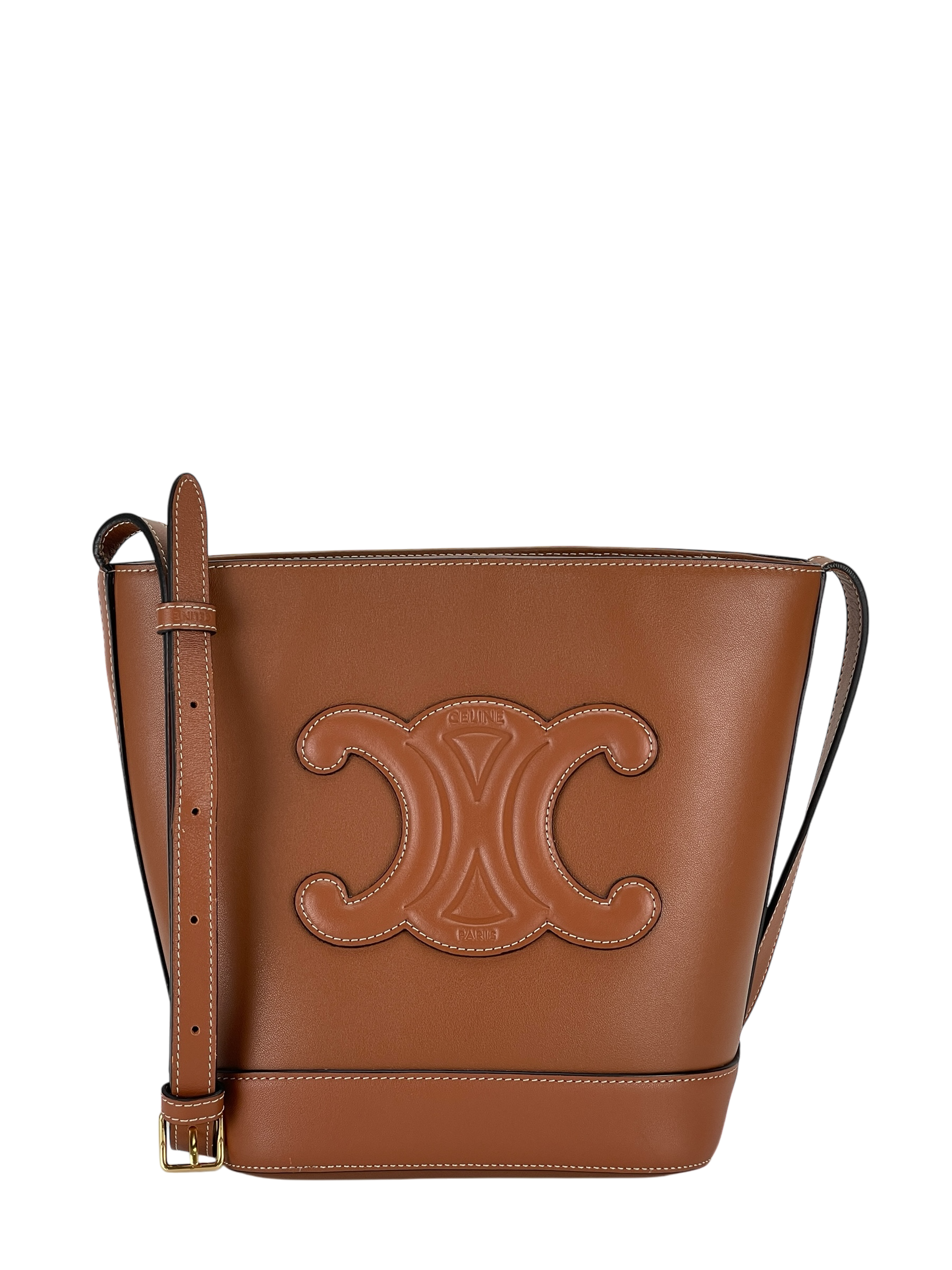 CELINE - Small Bucket Cuir Triomphe Bucket Bag