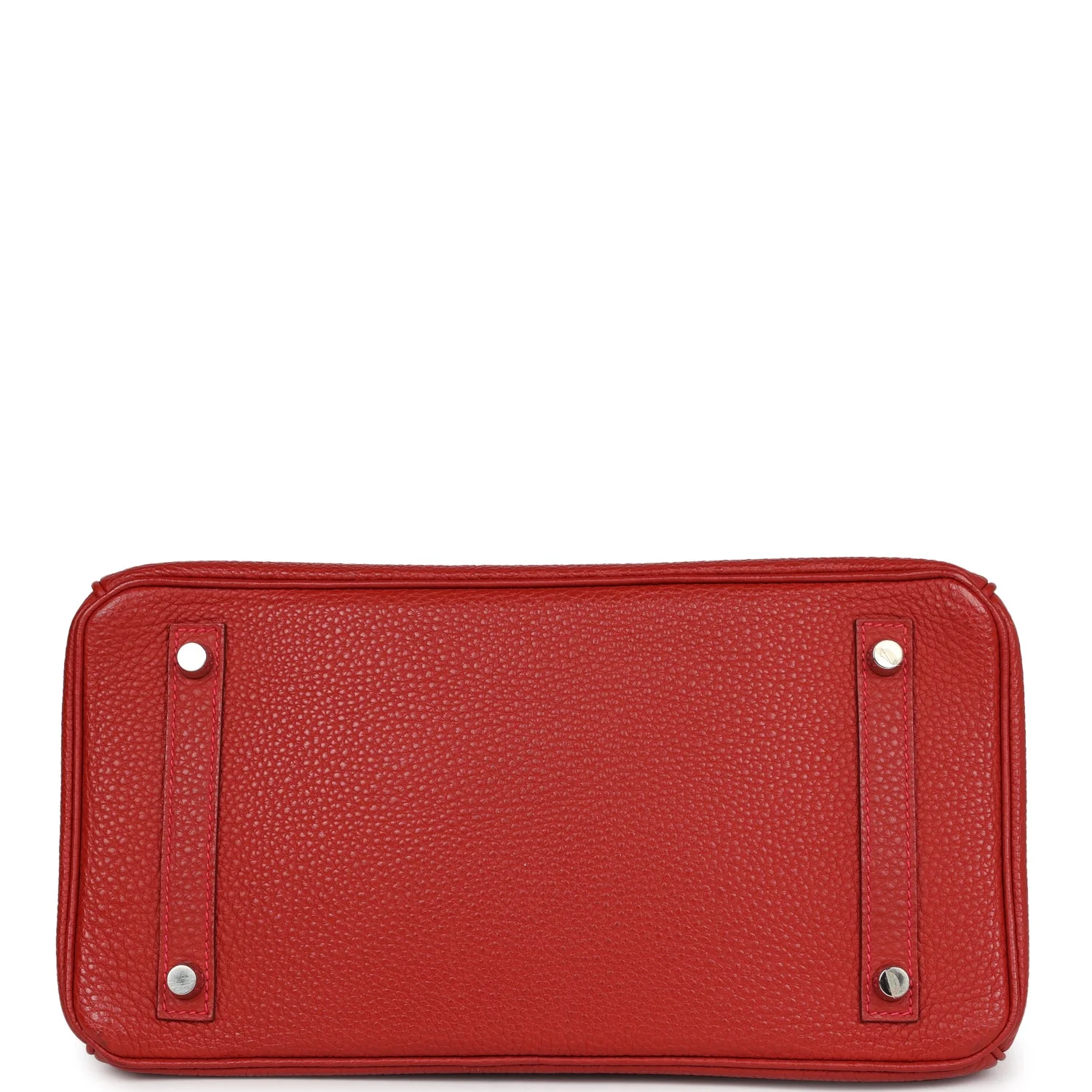 Pre-owned Hermes Birkin 30 Vermillon Togo Palladium Hardware