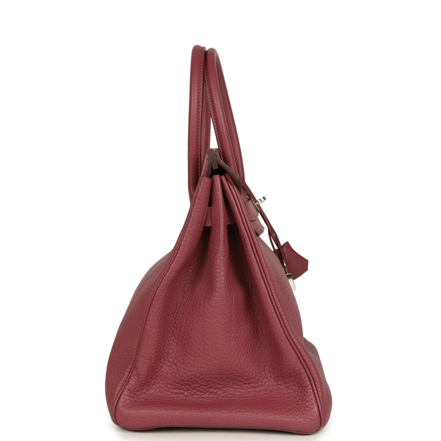 Pre-owned Hermes Birkin 35 Bois De Rose Fjord Palladium Hardware