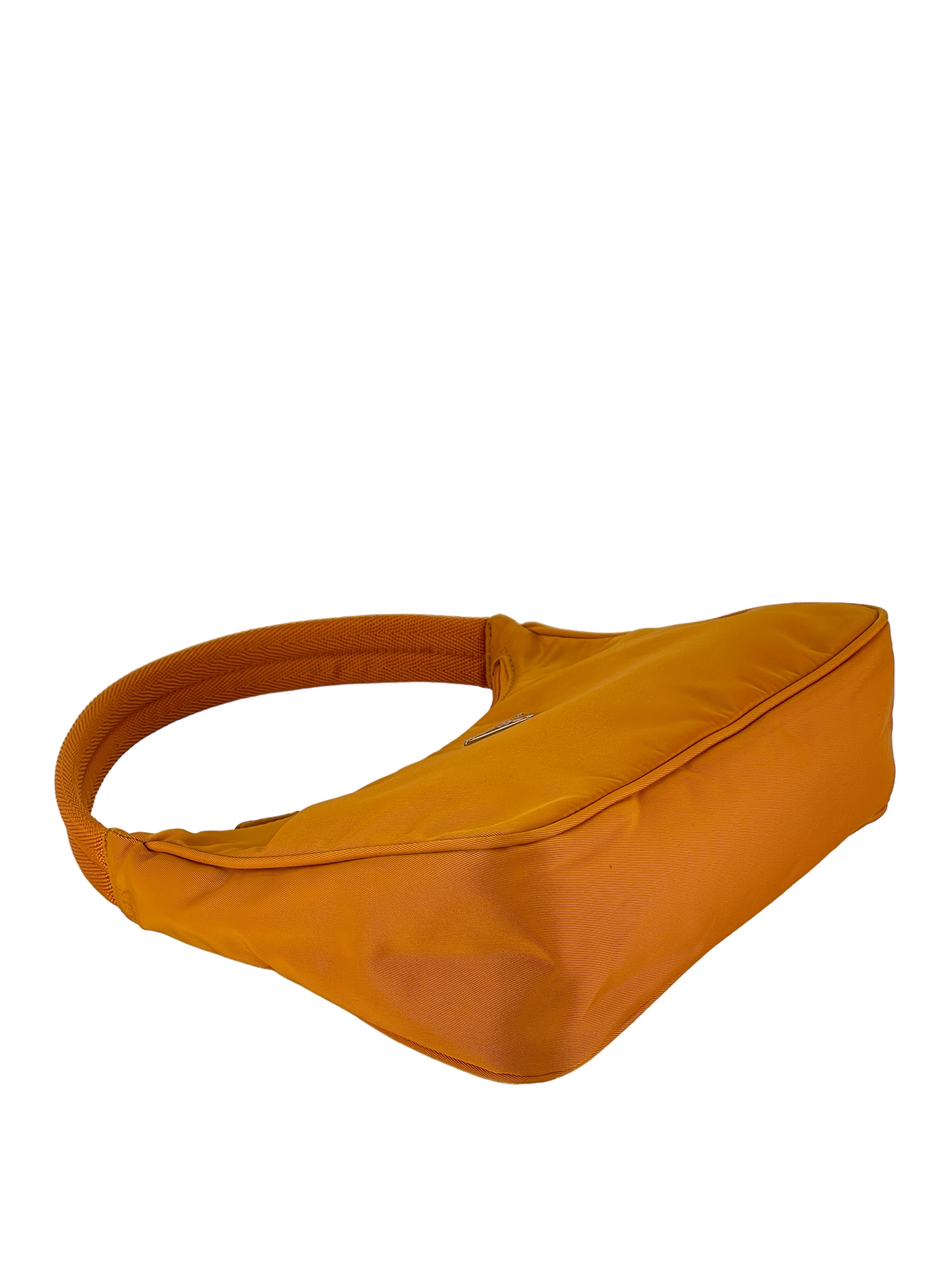 PRADA - Orange Nylon Hobo Bag