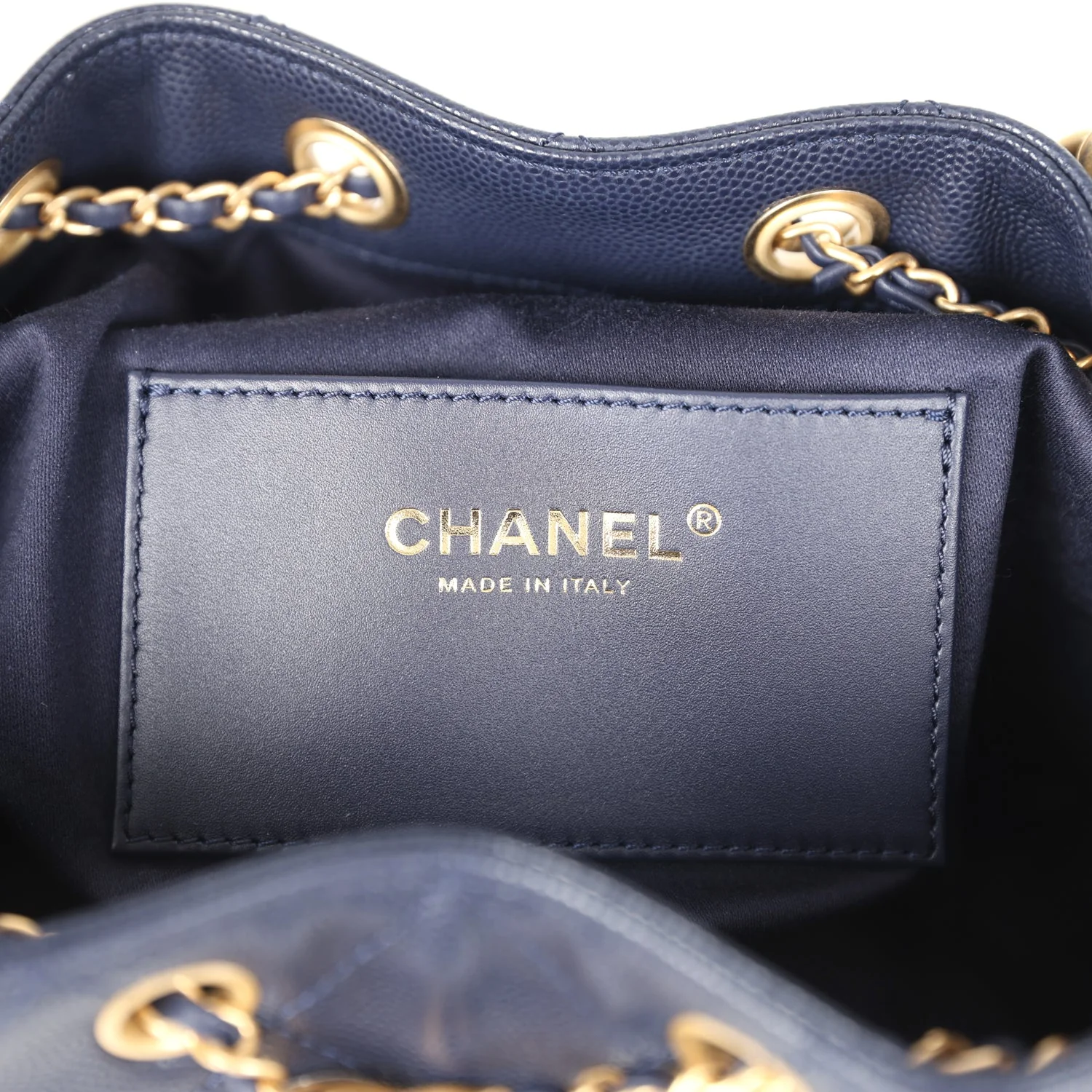 Chanel Small 25 Hobo Bag Dark Navy Caviar Antique Gold Hardware